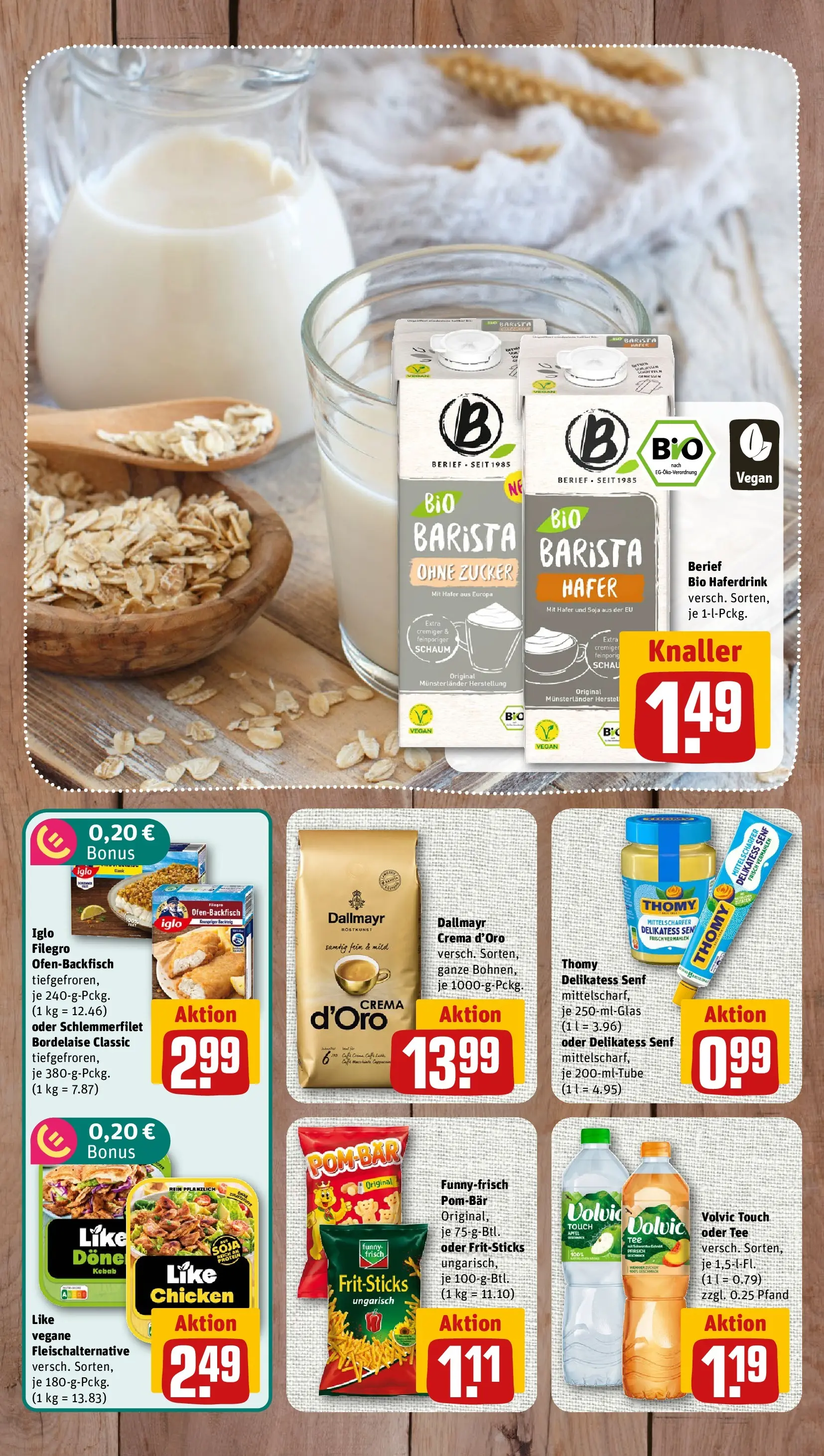REWE Prospekt ab 29.06.2026 zum Blättern » Angebote | Seite: 5 | Produkte: Iglo, Pfirsich, Tee, Volvic