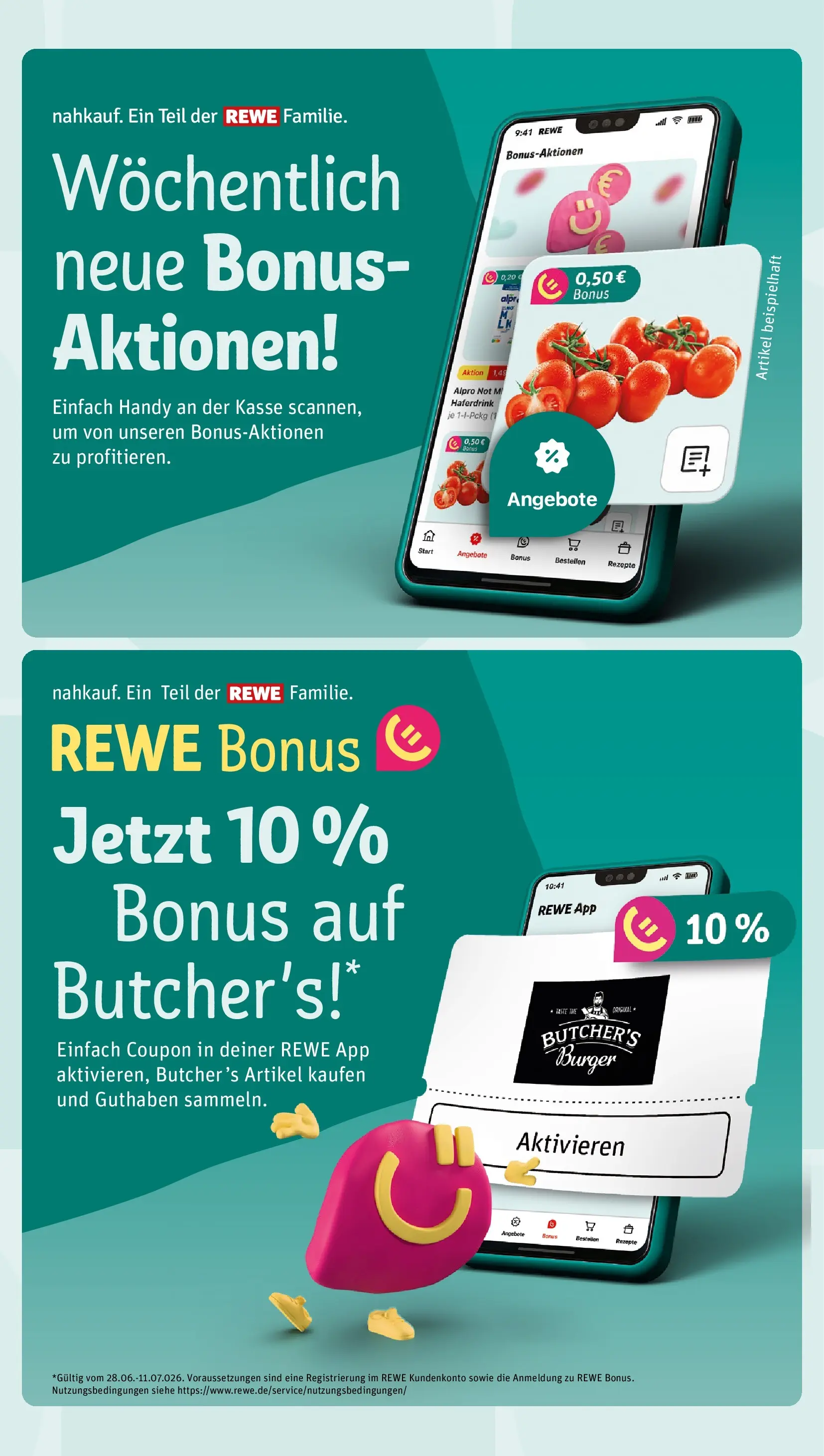 REWE Prospekt ab 29.06.2026 zum Blättern » Angebote | Seite: 7 | Produkte: Burger, Haferdrink, Alpro