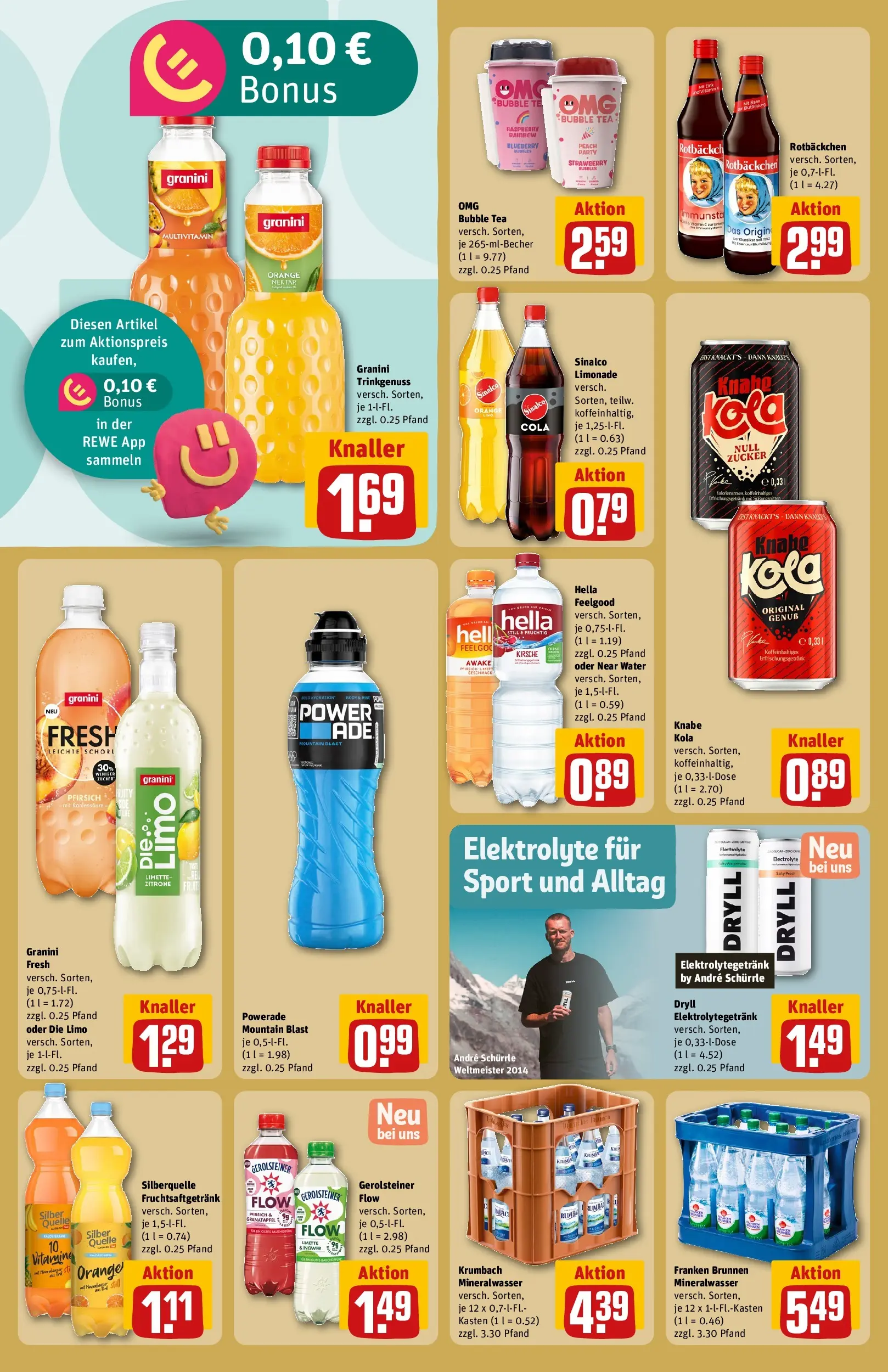 REWE Prospekt ab 29.06.2026 zum Blättern » Angebote | Seite: 18 | Produkte: Granatapfel, Limonade, Pfirsich, Gerolsteiner