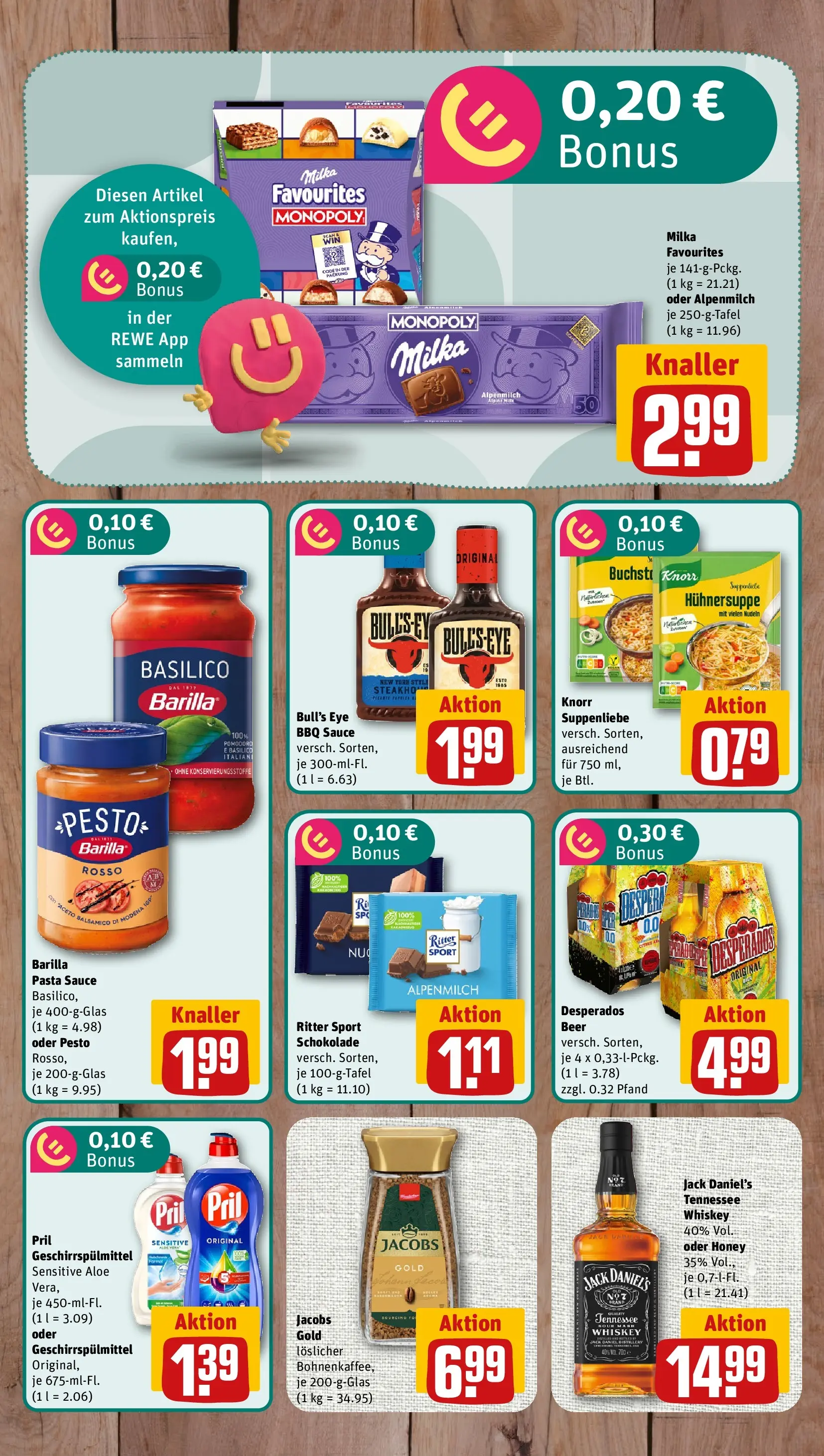 REWE Prospekt ab 29.06.2026 zum Blättern » Angebote | Seite: 9 | Produkte: Milka, Geschirrspülmittel, Pasta, Whiskey