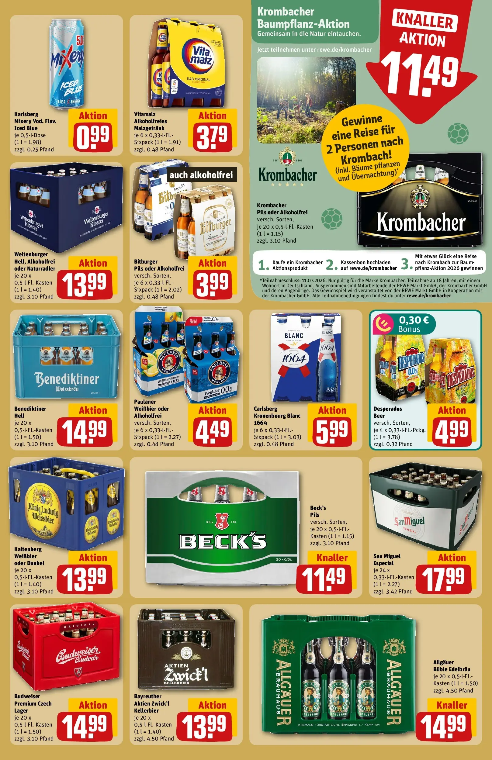 REWE Prospekt ab 29.06.2026 zum Blättern » Angebote | Seite: 19 | Produkte: Bitburger, Carlsberg, Energy, Krombacher
