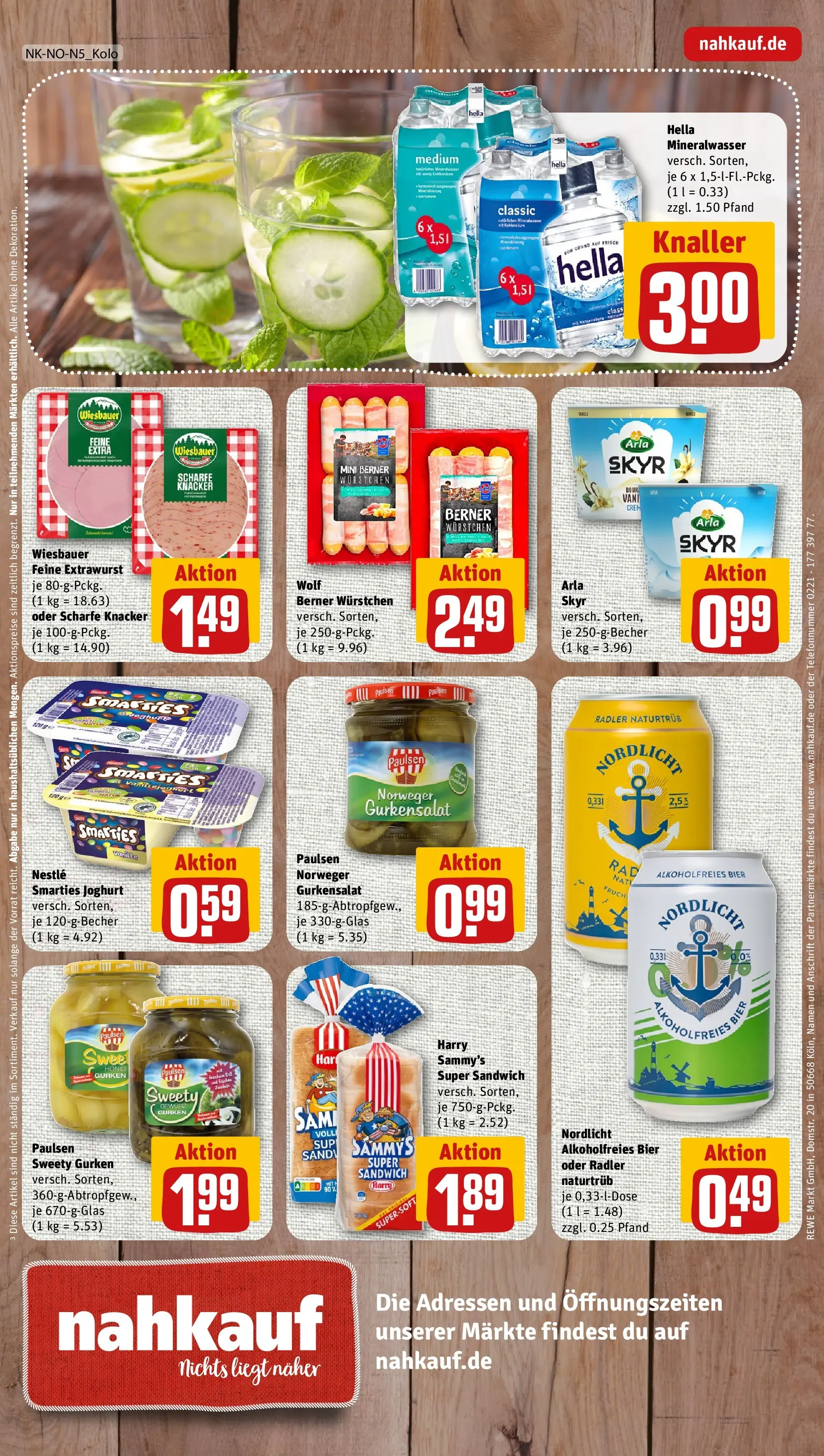 REWE Prospekt ab 29.06.2026 zum Blättern » Angebote | Seite: 12 | Produkte: Bier, Smarties, Arla skyr, Gurken