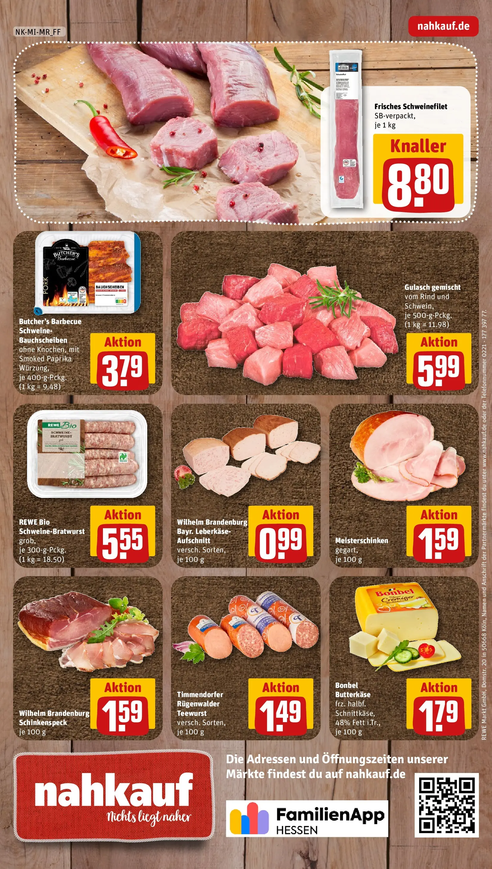 REWE Prospekt ab 29.06.2026 zum Blättern » Angebote | Seite: 12 | Produkte: Bratwurst, Schweinefilet, Paprika, Gulasch