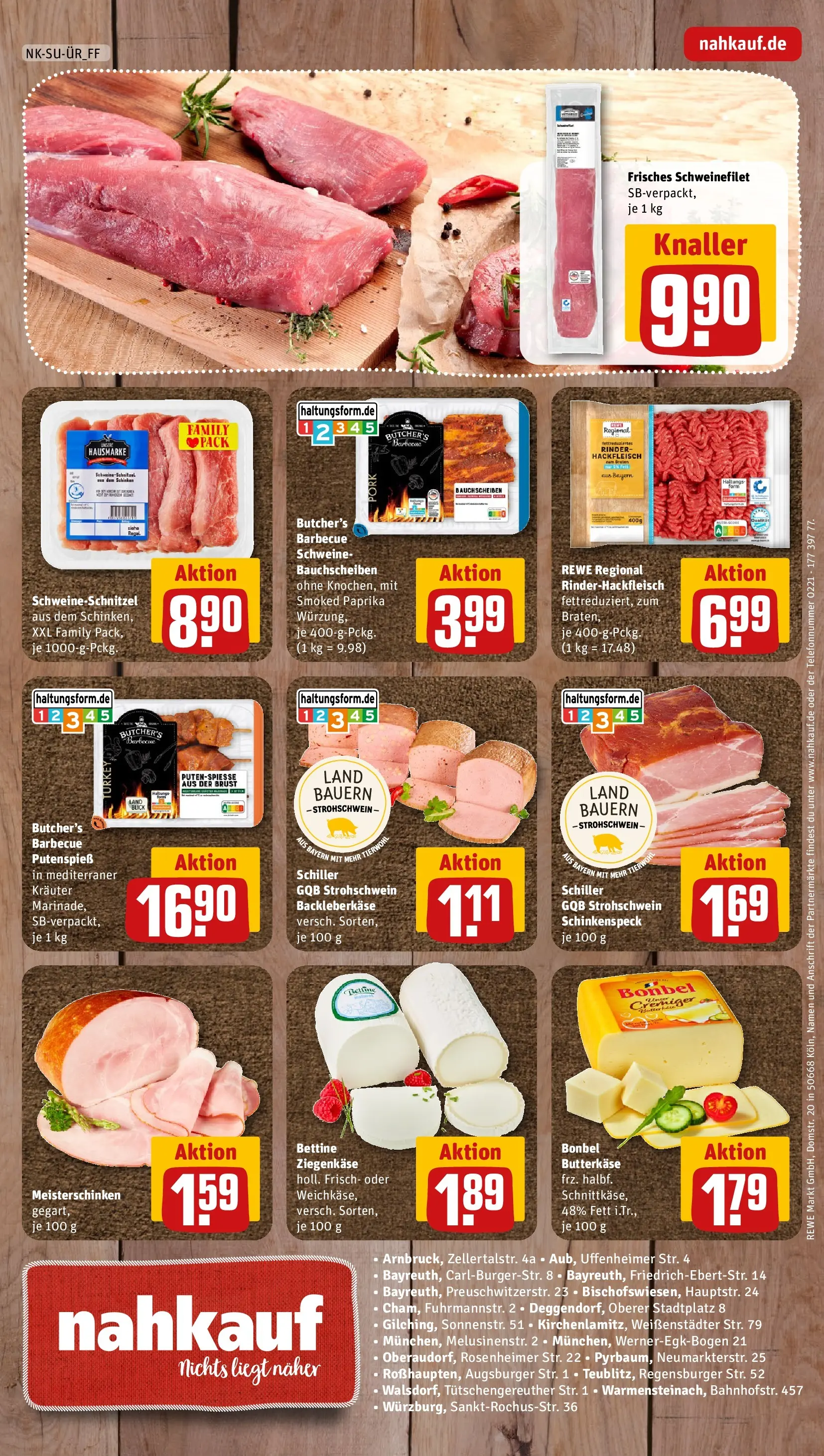 REWE Prospekt ab 29.06.2026 zum Blättern » Angebote | Seite: 12 | Produkte: Schweinefilet, Paprika, Schinken, Hackfleisch