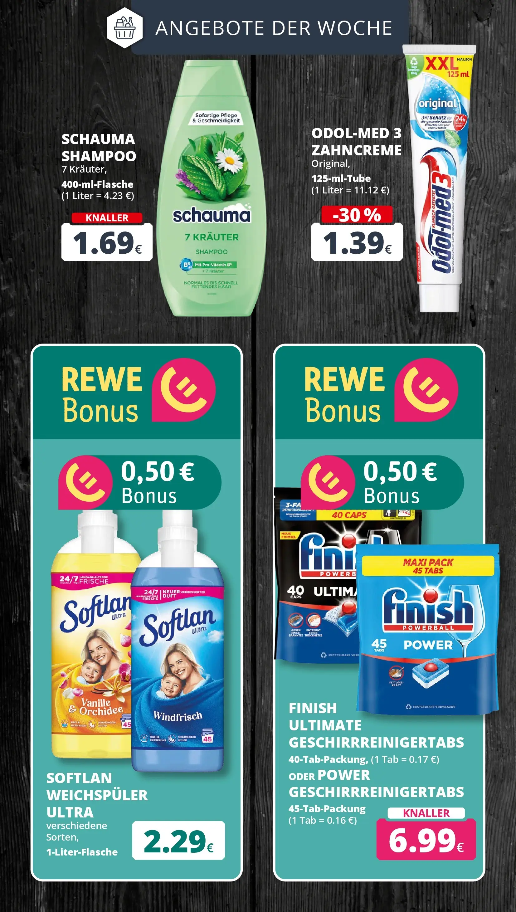 REWE Prospekt ab 29.06.2026 zum Blättern » Angebote | Seite: 6 | Produkte: Orchidee, Finish, Wasser, Weichspüler