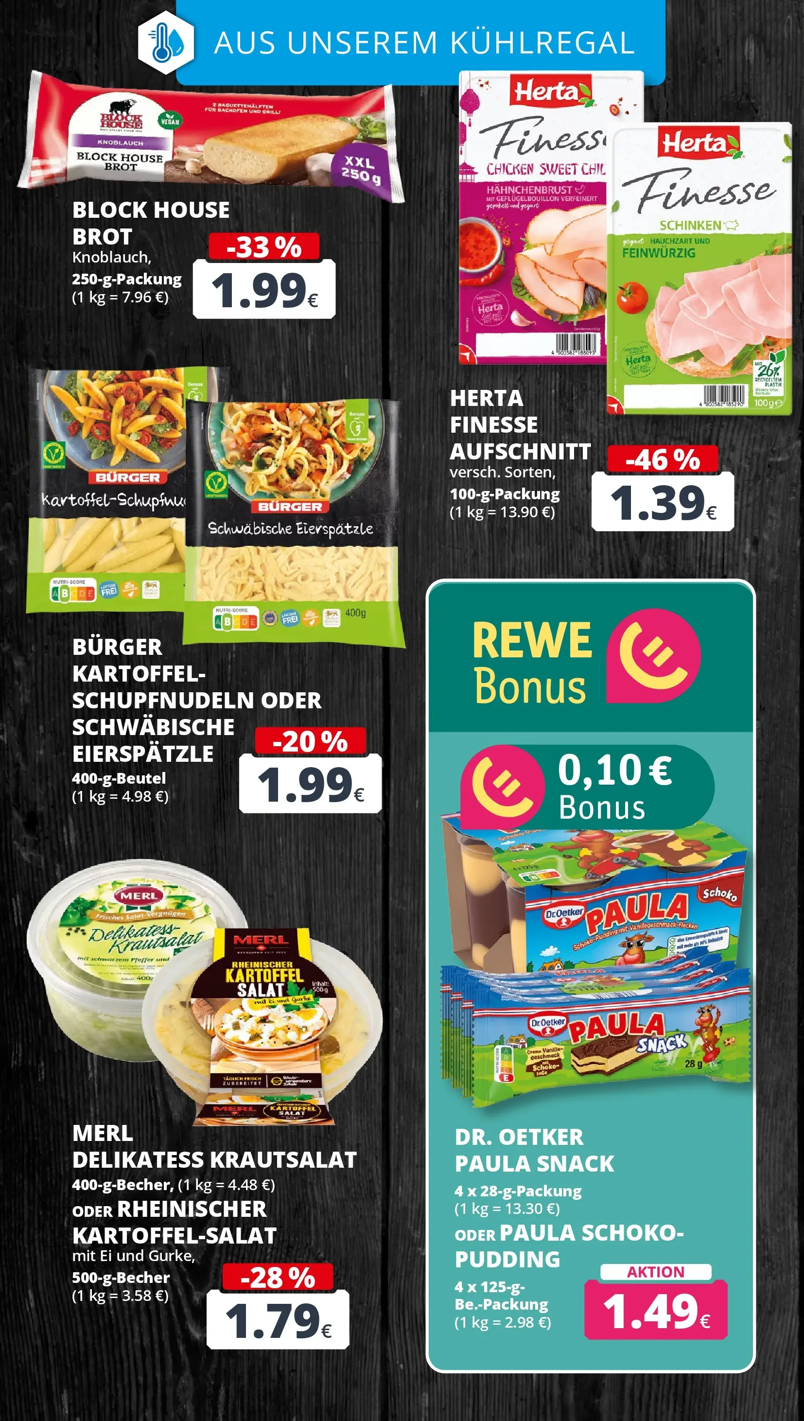 REWE Prospekt ab 29.06.2026 zum Blättern » Angebote | Seite: 16 | Produkte: Knoblauch, Brot, Schinken, Hahnchenbrust