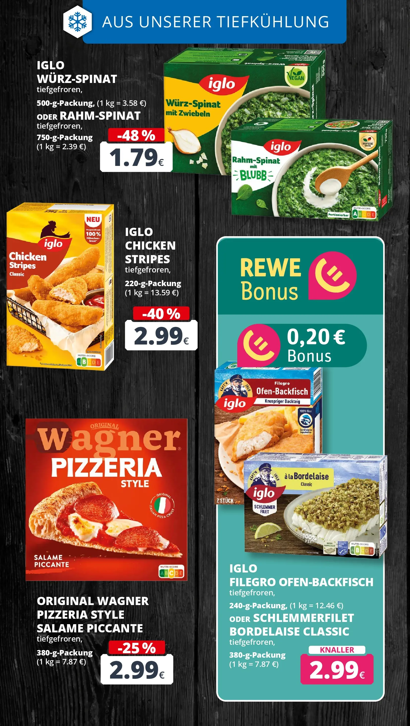 REWE Prospekt ab 29.06.2026 zum Blättern » Angebote | Seite: 18 | Produkte: Hahnchen, Iglo, Zwiebeln