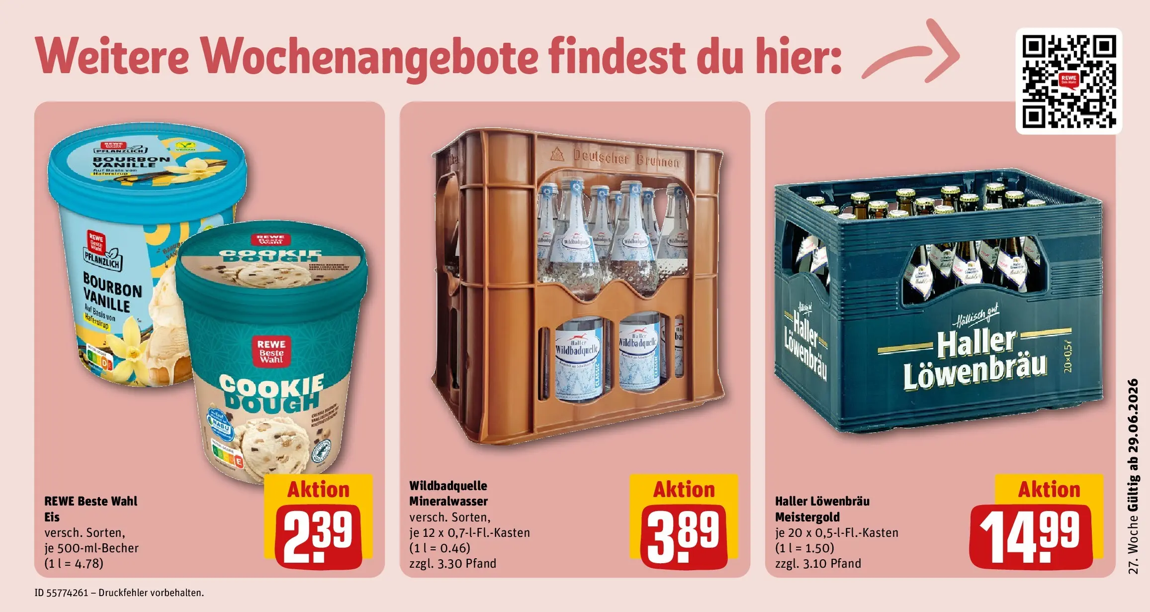 REWE Prospekt ab 29.06.2026 zum Blättern » Angebote | Seite: 2 | Produkte: Mineralwasser, Bourbon