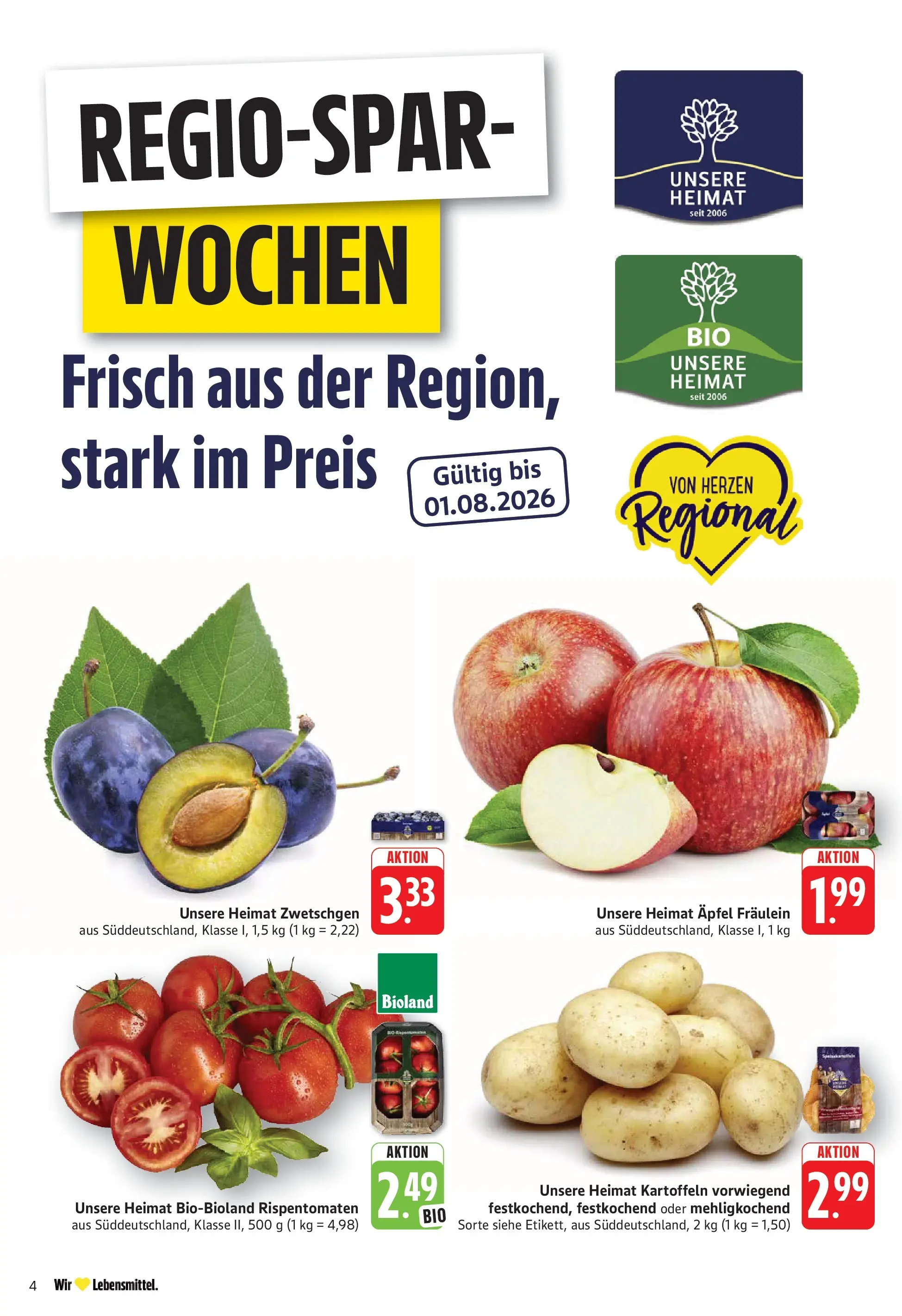E center - E center: Wochenangebote (ab 28.06.2026) zum Blättern | Seite: 6 | Produkte: Äpfel, Zwetschgen, Kartoffeln