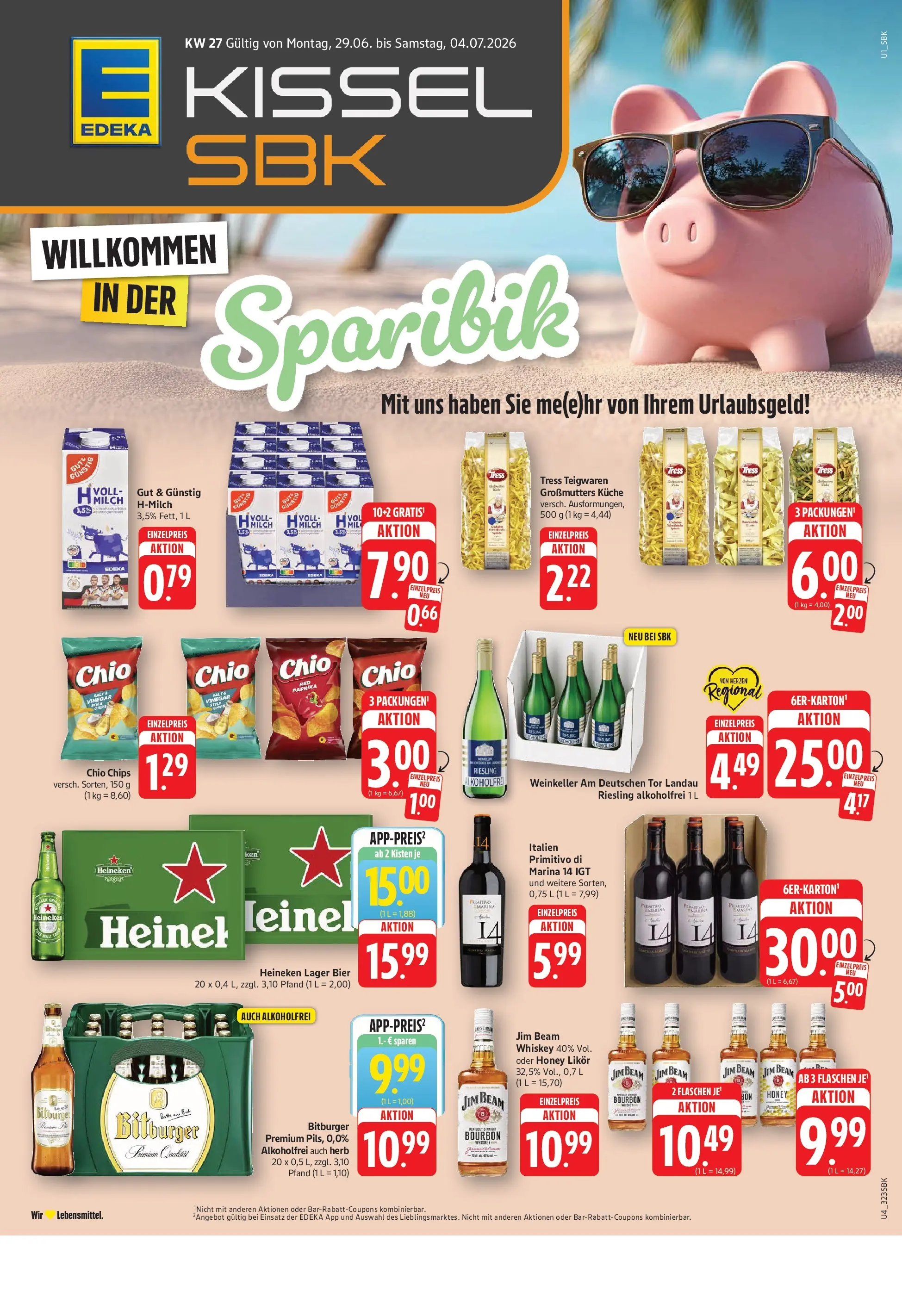 E center - E center: Wochenangebote (ab 28.06.2026) zum Blättern | Seite: 1 | Produkte: Bitburger, Jim beam, Bier, Paprika