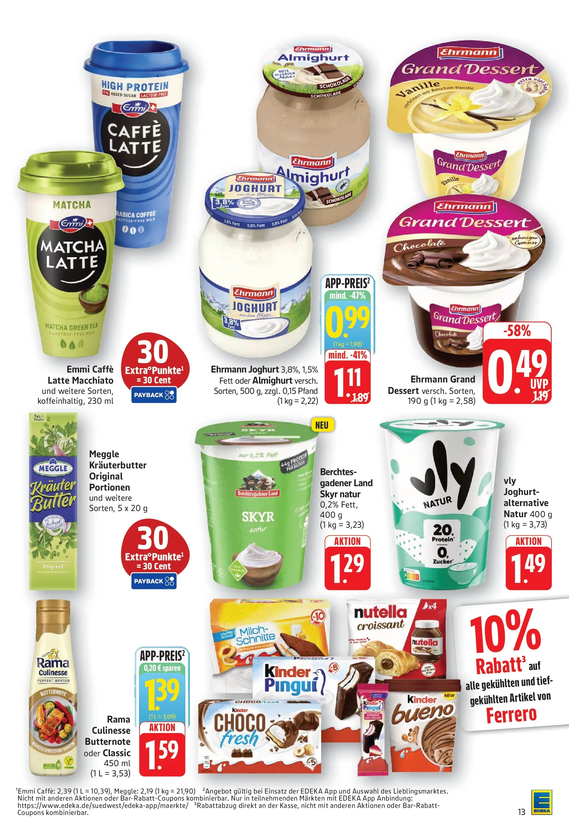 E center - E center: Wochenangebote (ab 28.06.2026) zum Blättern | Seite: 15 | Produkte: Rama, Ehrmann almighurt, Schokolade, Nutella