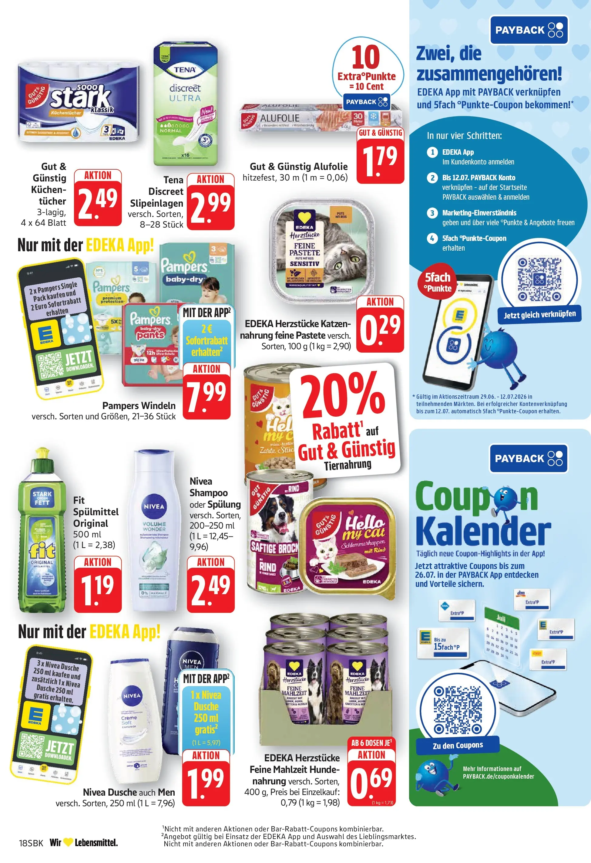 E center - E center: Wochenangebote (ab 28.06.2026) zum Blättern | Seite: 20 | Produkte: Pute, Dusche, Shampoo, Spülung