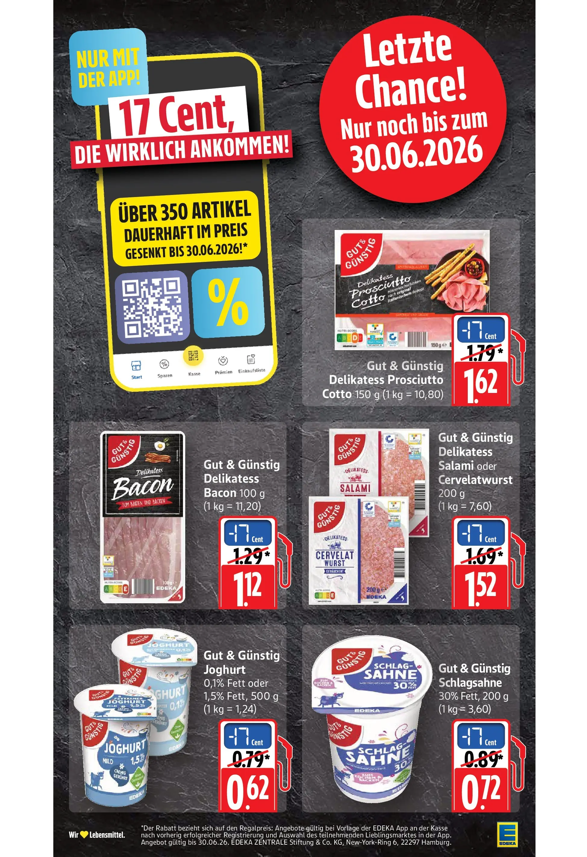 E center - E center: Wochenangebote (ab 28.06.2026) zum Blättern | Seite: 23 | Produkte: Schlagsahne, Wurst, Salami, Sahne