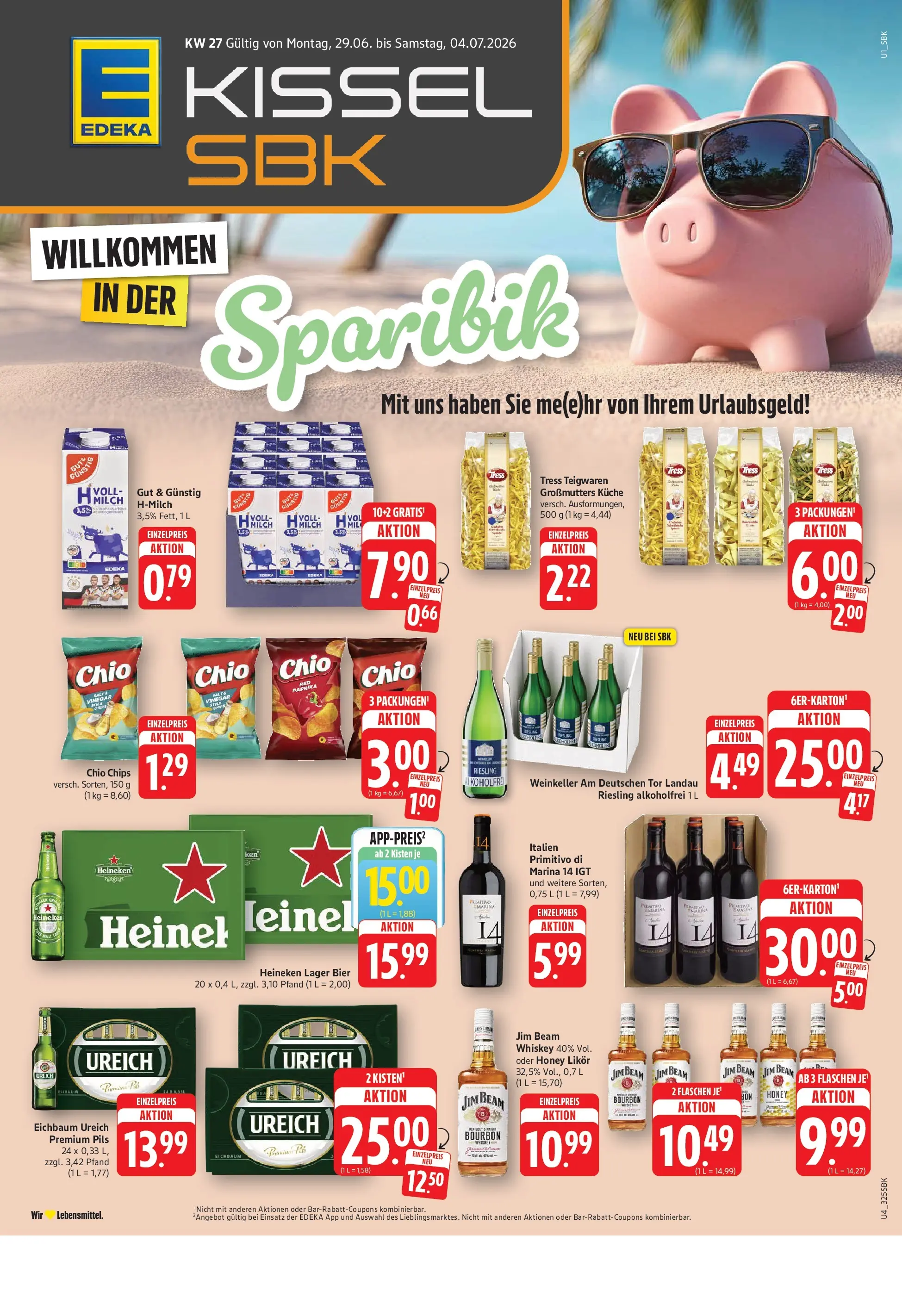E center - E center: Wochenangebote (ab 28.06.2026) zum Blättern | Seite: 1 | Produkte: Bier, Likör, Pils, Bourbon