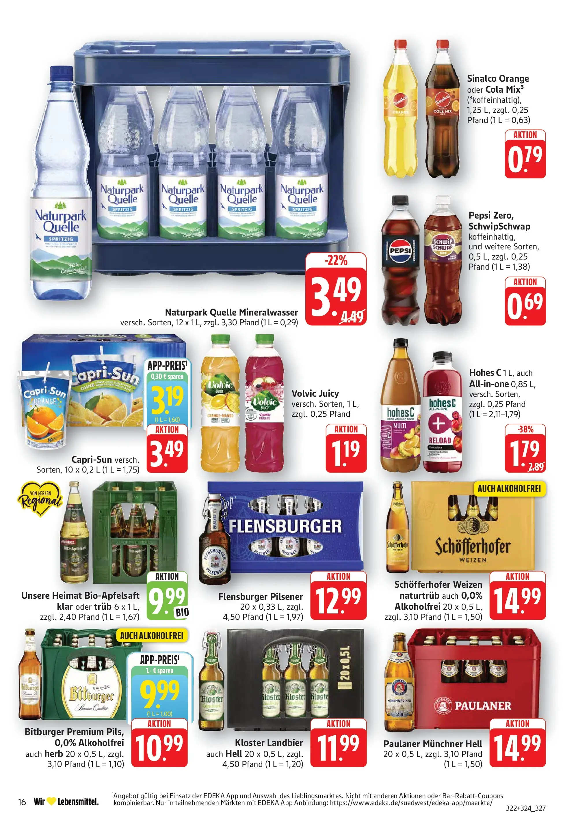 E center - E center: Wochenangebote (ab 28.06.2026) zum Blättern | Seite: 18 | Produkte: Bitburger, Mineralwasser, Pepsi, Hohes c