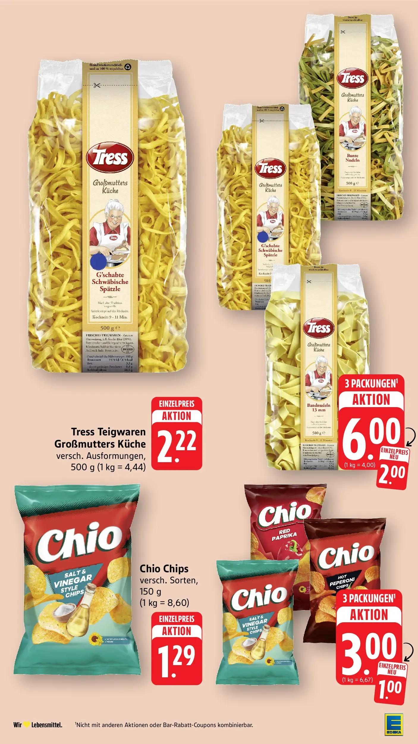 Edeka Prospekt Mössingen (ab 29.06.2026) » Angebote Online | Seite: 2 | Produkte: Küche, Paprika, Nudeln, Chips