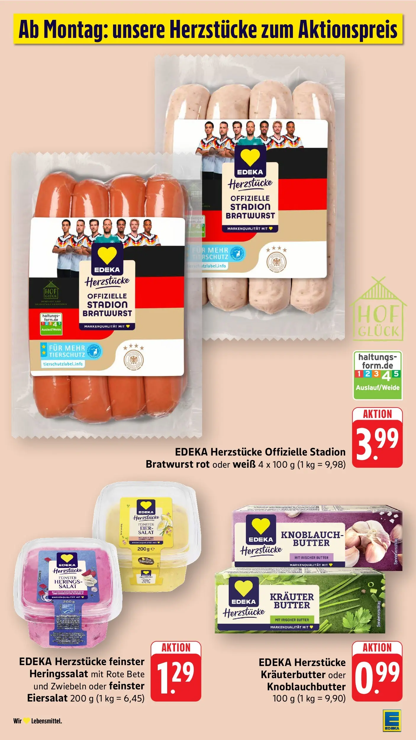 Edeka Prospekt Mössingen (ab 29.06.2026) » Angebote Online | Seite: 5 | Produkte: Eier, Bratwurst, Knoblauch, Salat