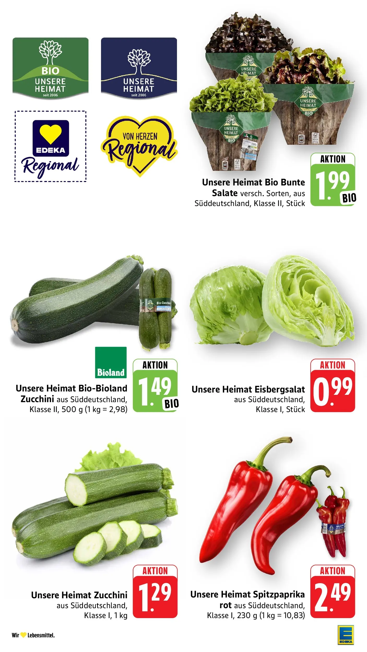Edeka Prospekt Mössingen (ab 29.06.2026) » Angebote Online | Seite: 12 | Produkte: Eisbergsalat, Zucchini