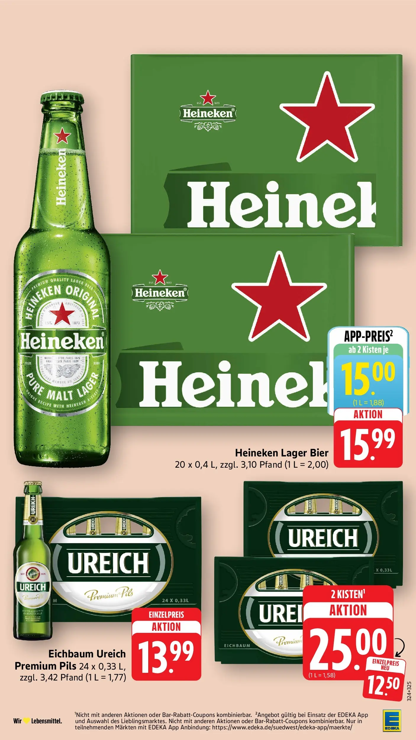 Edeka prospekt Schriesheim (ab 29.06.2026) » Angebote Online | Seite: 3 | Produkte: Bier, Pils, Heineken