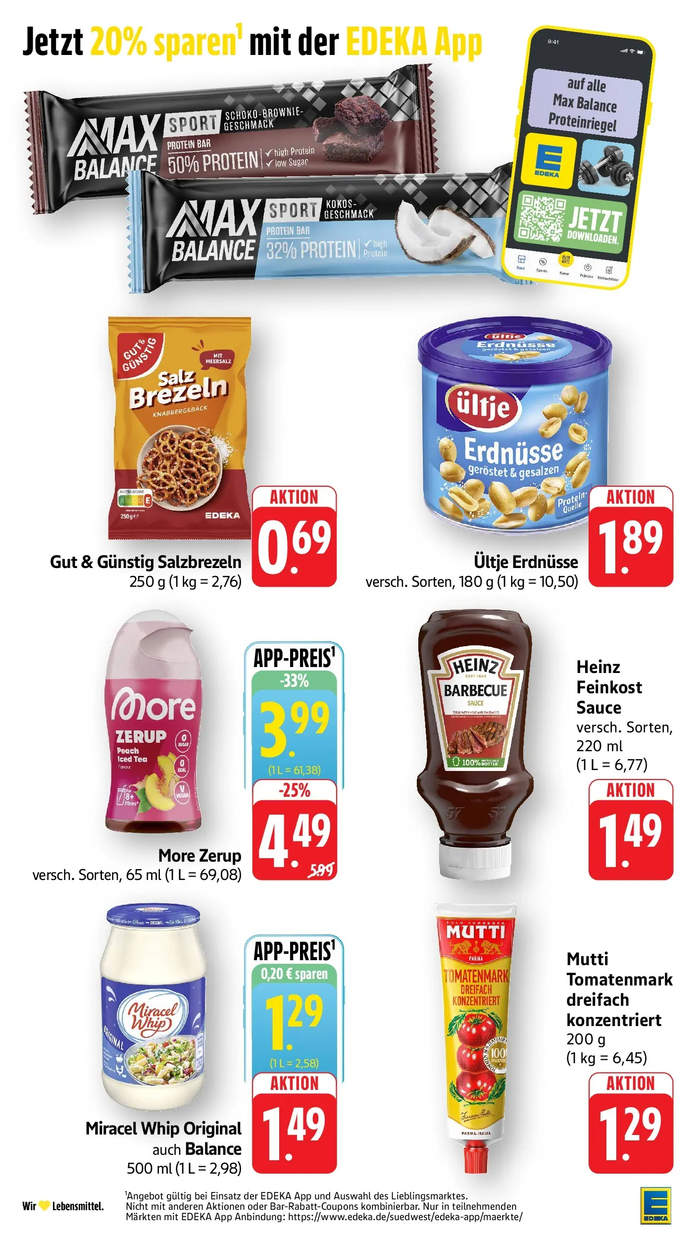 Edeka Prospekt Mössingen (ab 29.06.2026) » Angebote Online | Seite: 30 | Produkte: Ultje erdnusse, Erdnüsse, Miracel whip, Salz
