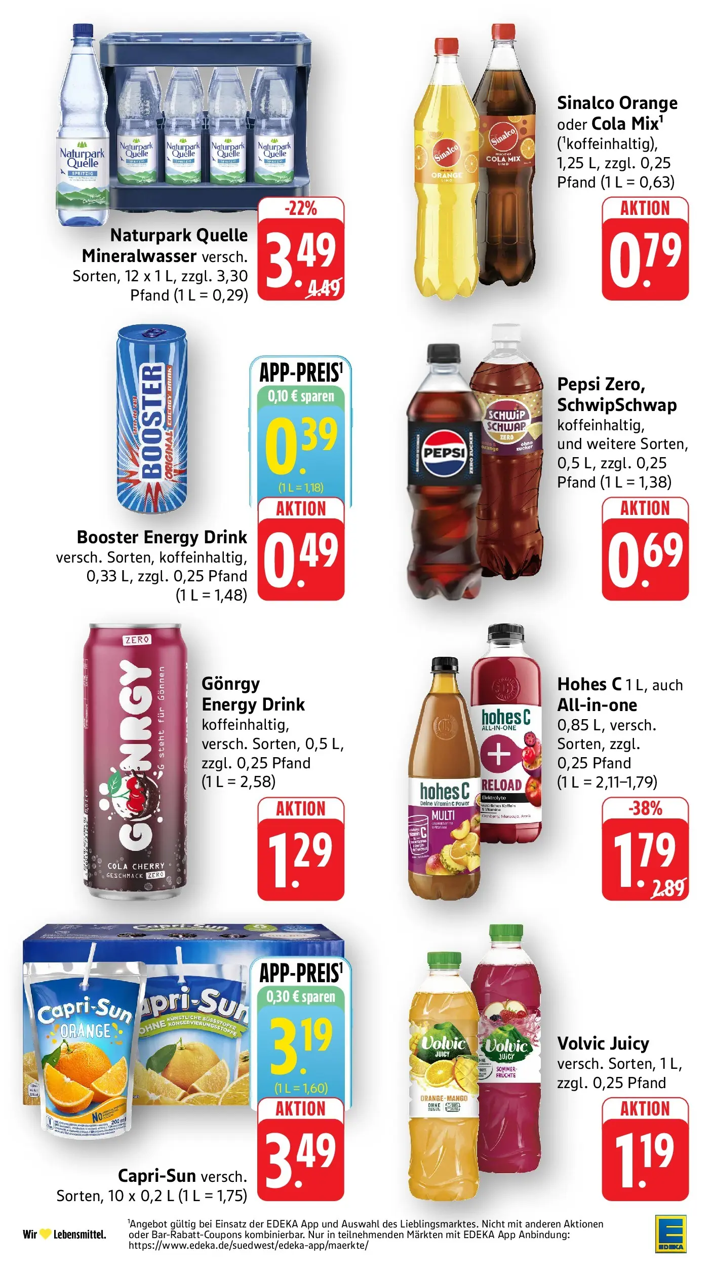 Edeka Prospekt Mössingen (ab 29.06.2026) » Angebote Online | Seite: 32 | Produkte: Sinalco, Cola, Pepsi, Hohes c