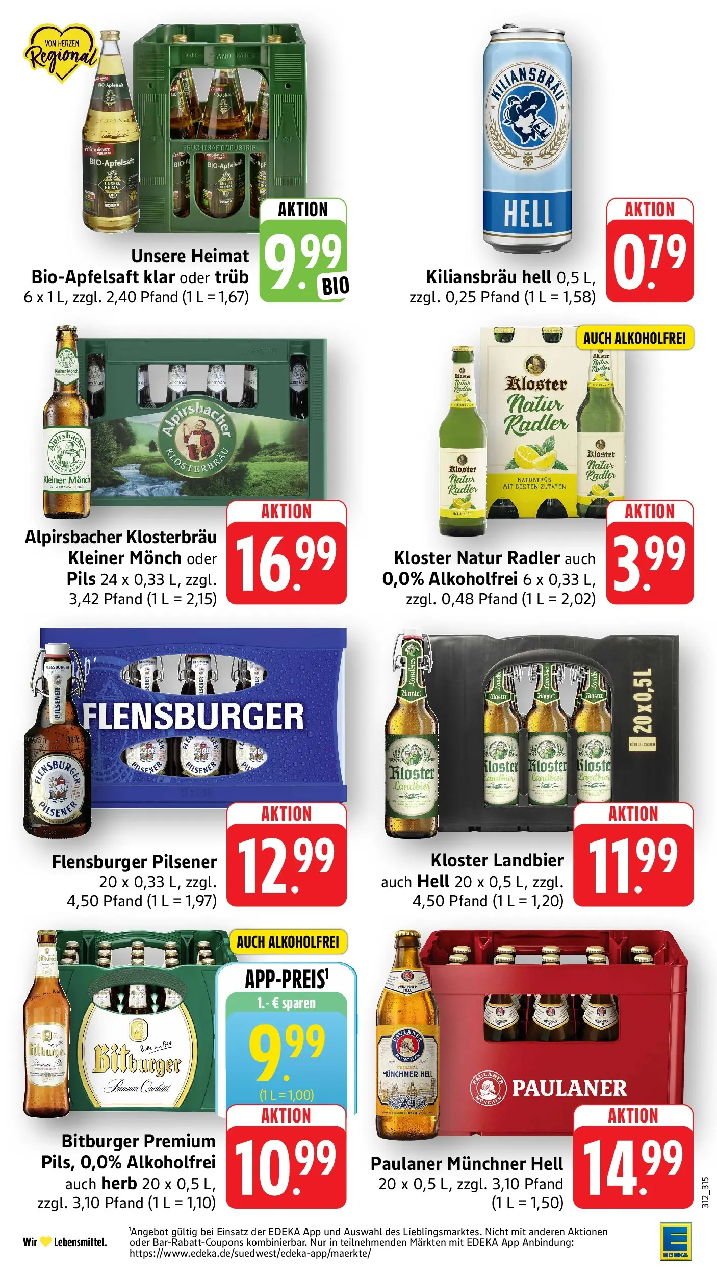 Edeka prospekt Mühlheim / Donau (ab 29.06.2026) » Angebote Online | Seite: 33 | Produkte: Bitburger, Pils, Radler, Paulaner