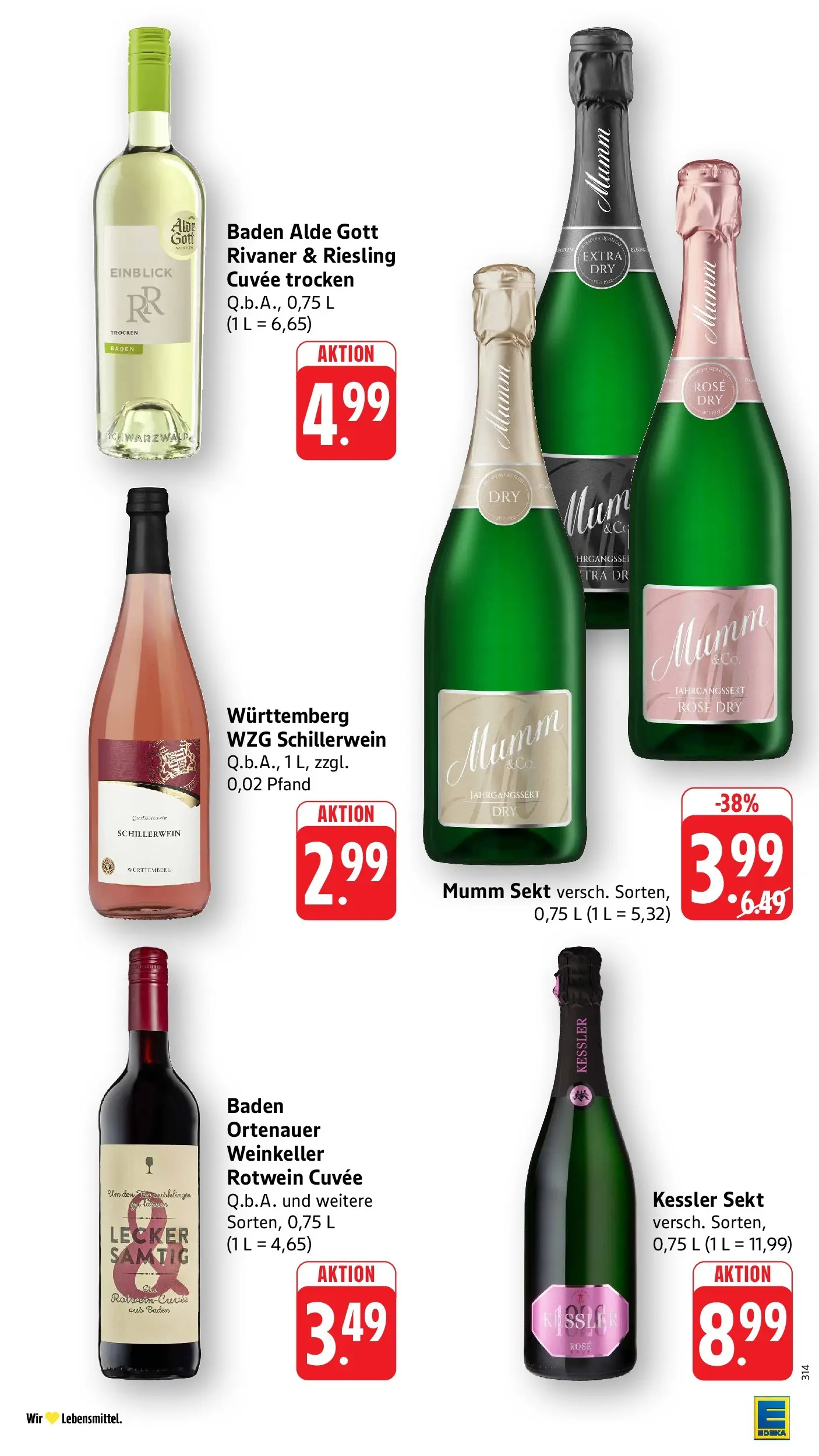 Edeka prospekt Mühlheim / Donau (ab 29.06.2026) » Angebote Online | Seite: 34 | Produkte: Mumm sekt, Rotwein, Sekt