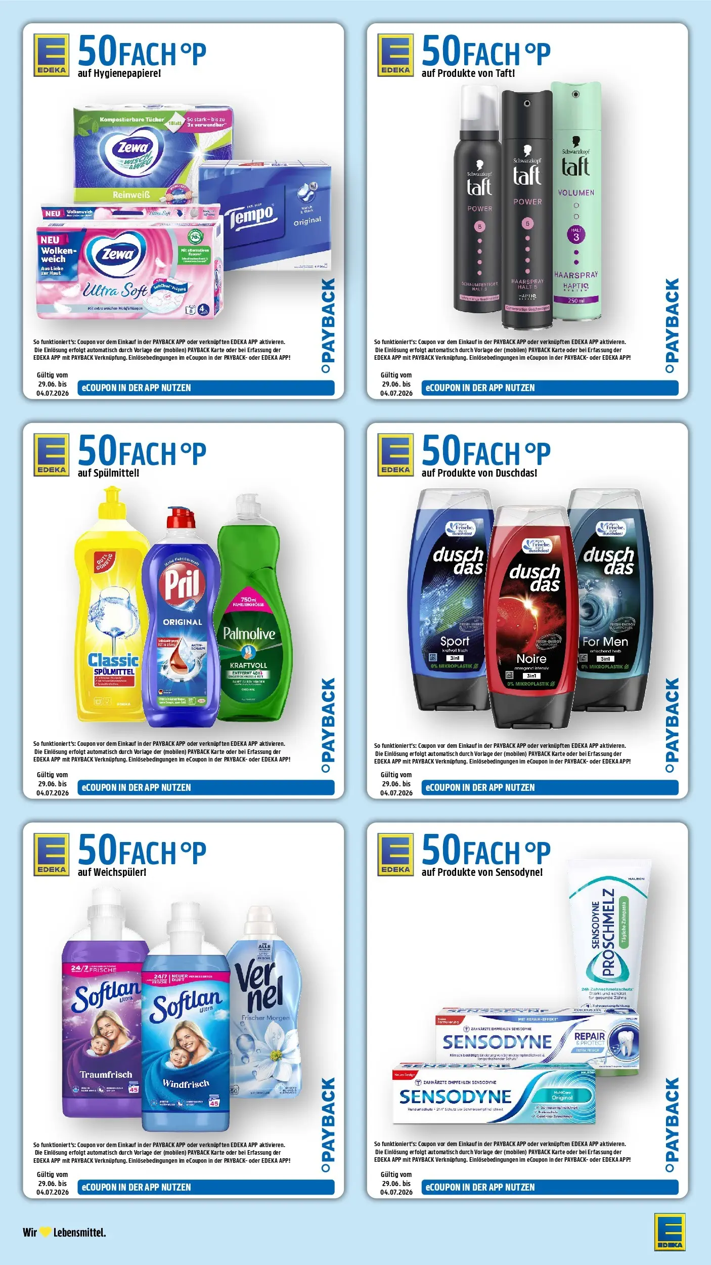 Edeka Prospekt Mössingen (ab 29.06.2026) » Angebote Online | Seite: 39 | Produkte: Zewa, Haarspray, Zahnpasta, Weichspüler