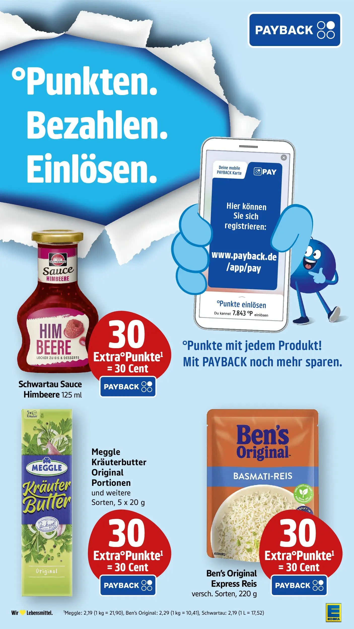 E center - E center: Wochenangebote (ab 28.06.2026) zum Blättern | Seite: 19 | Produkte: Basmatireis, Butter, Himbeere, Reis