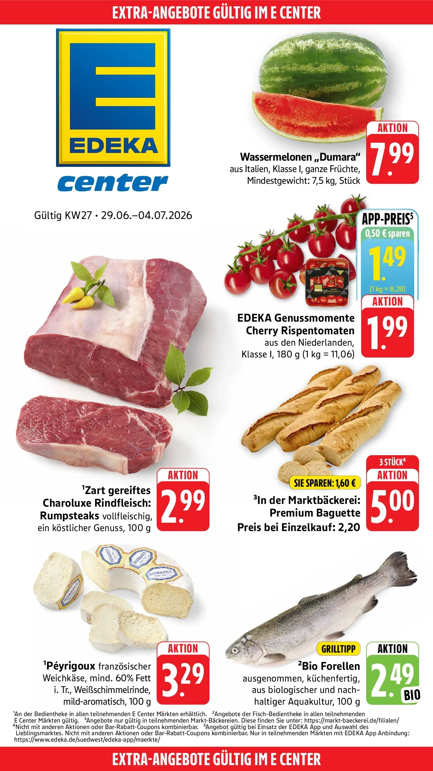 Edeka Prospekt Mössingen (ab 29.06.2026) » Angebote Online | Seite: 45 | Produkte: Baguette, Rindfleisch