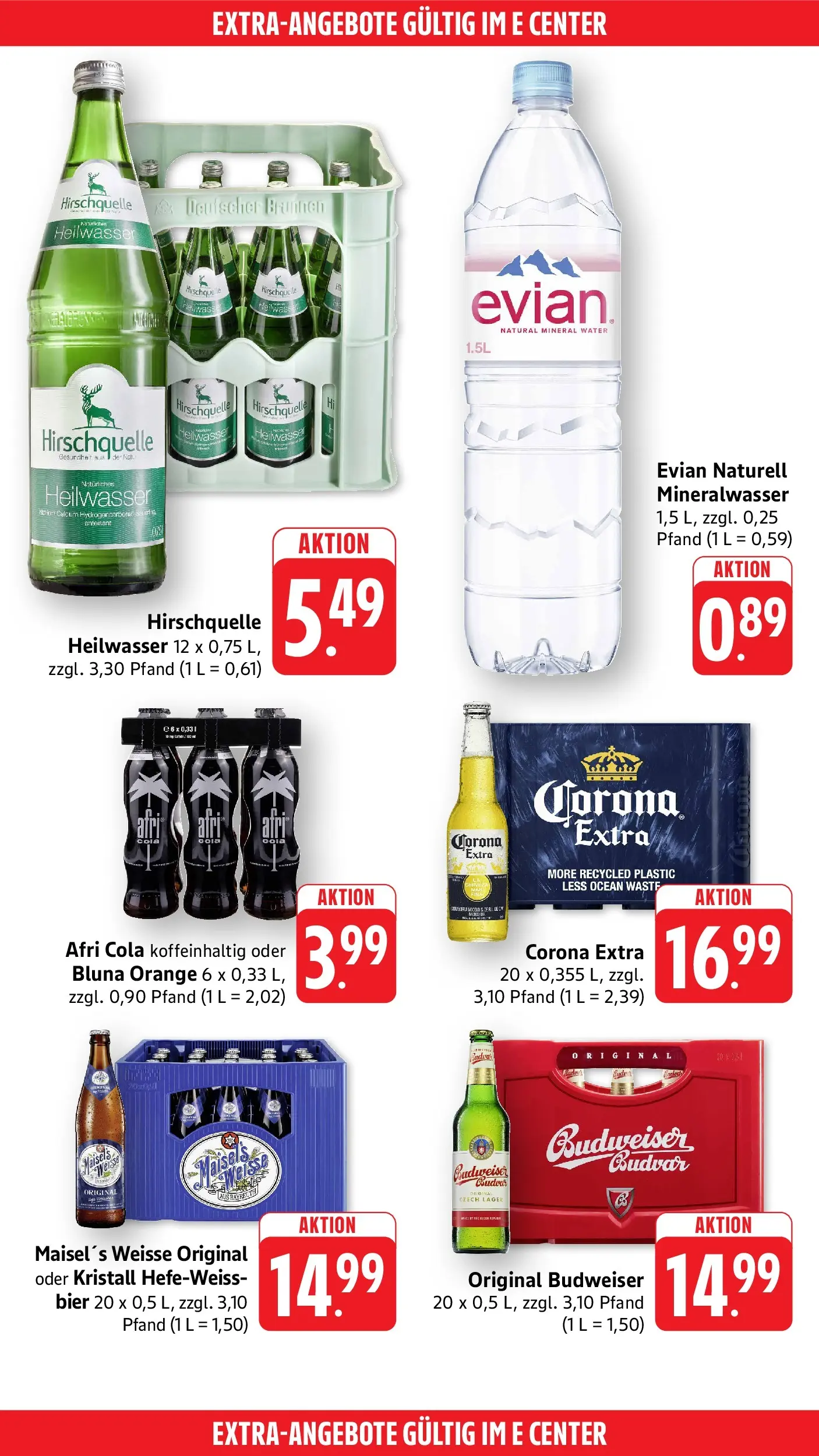 Edeka Prospekt Mössingen (ab 29.06.2026) » Angebote Online | Seite: 50 | Produkte: Cola, Bier, Mineralwasser, Budweiser