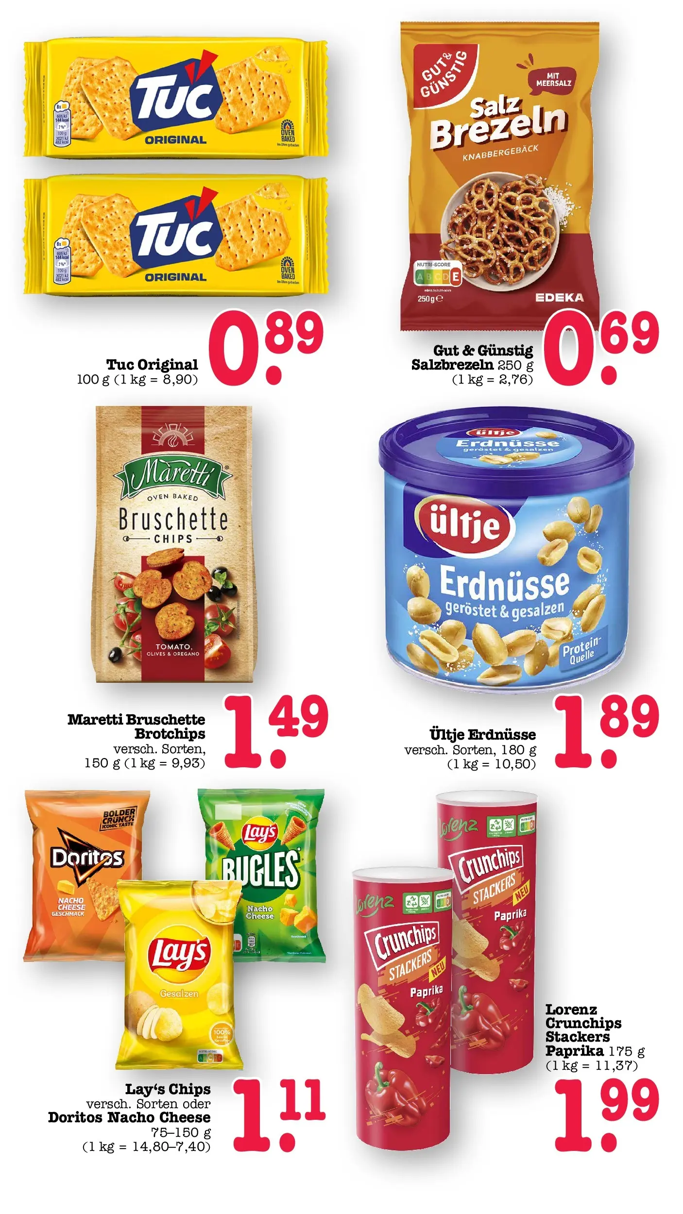 Edeka prospekt Offenbach (ab 29.06.2026) » Angebote Online | Seite: 40 | Produkte: Erdnüsse, Paprika, Salz, Lorenz crunchips