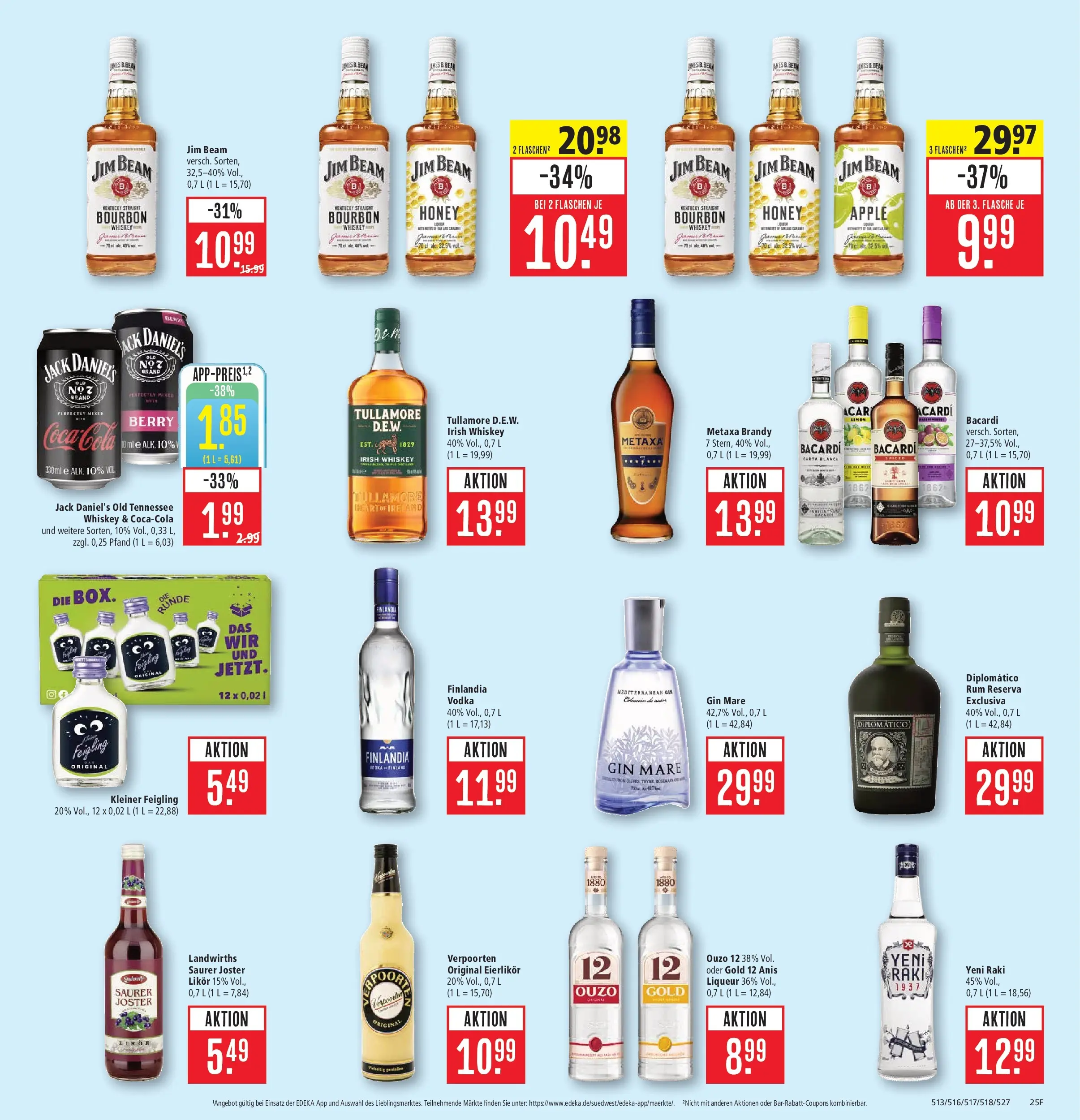 Marktkauf - Marktkauf: Wochenangebote (ab 29.06.2026) » Angebote online | Seite: 31 | Produkte: Ouzo, Jack Daniel's, Metaxa, Whiskey