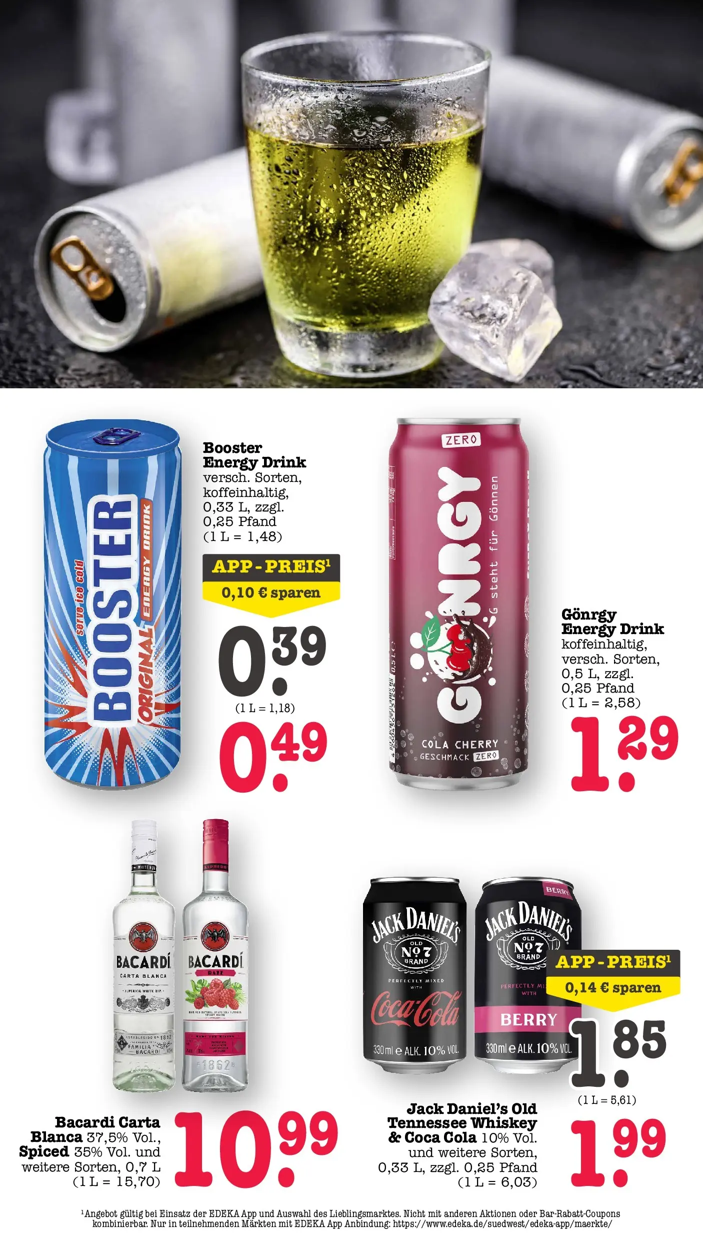 Edeka prospekt Offenbach (ab 29.06.2026) » Angebote Online | Seite: 52 | Produkte: Bacardi, Coca cola, Energy, Whiskey