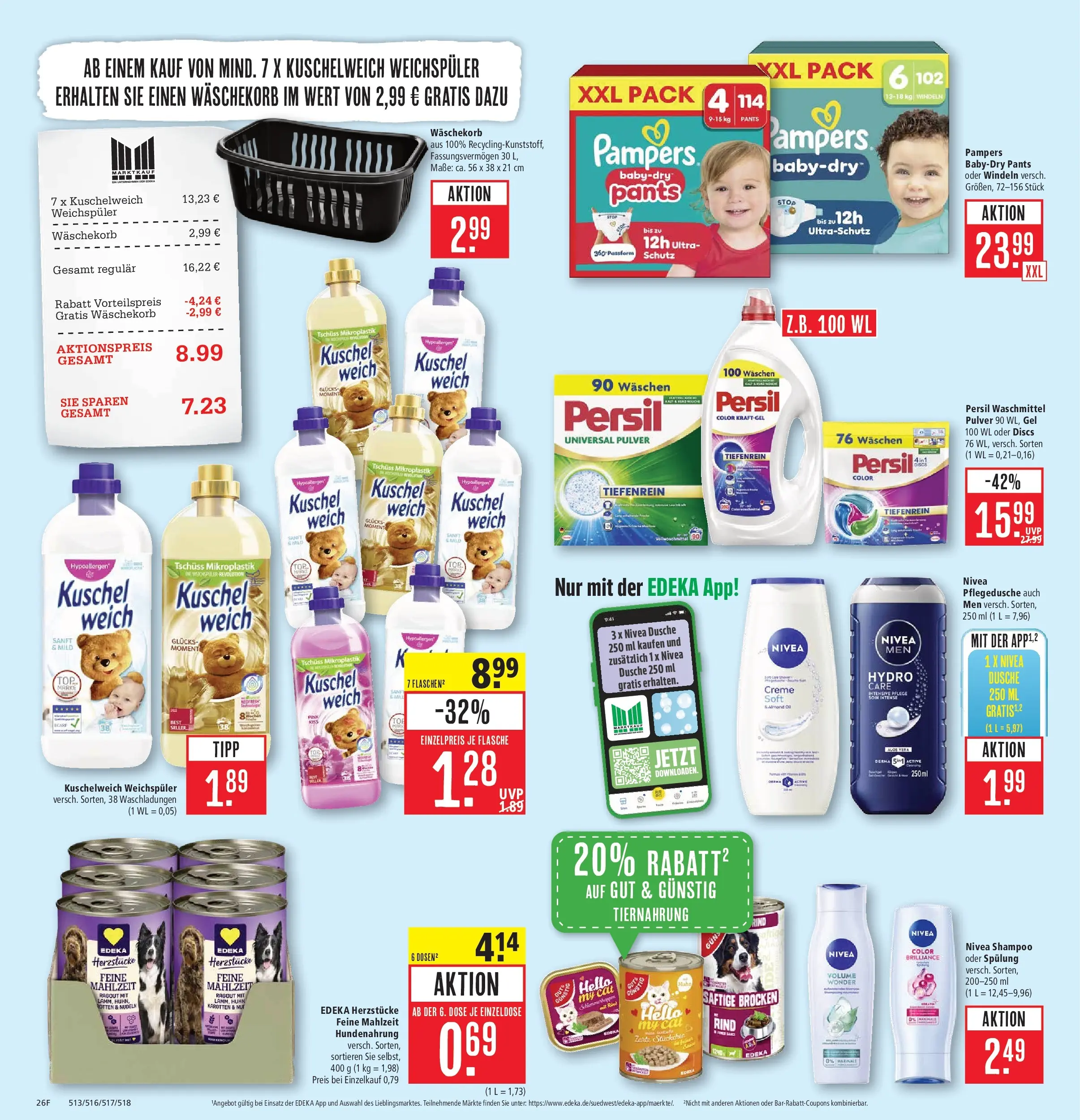 Marktkauf - Marktkauf: Wochenangebote (ab 29.06.2026) » Angebote online | Seite: 32 | Produkte: Pampers, Weichspüler, Waschmittel, Persil