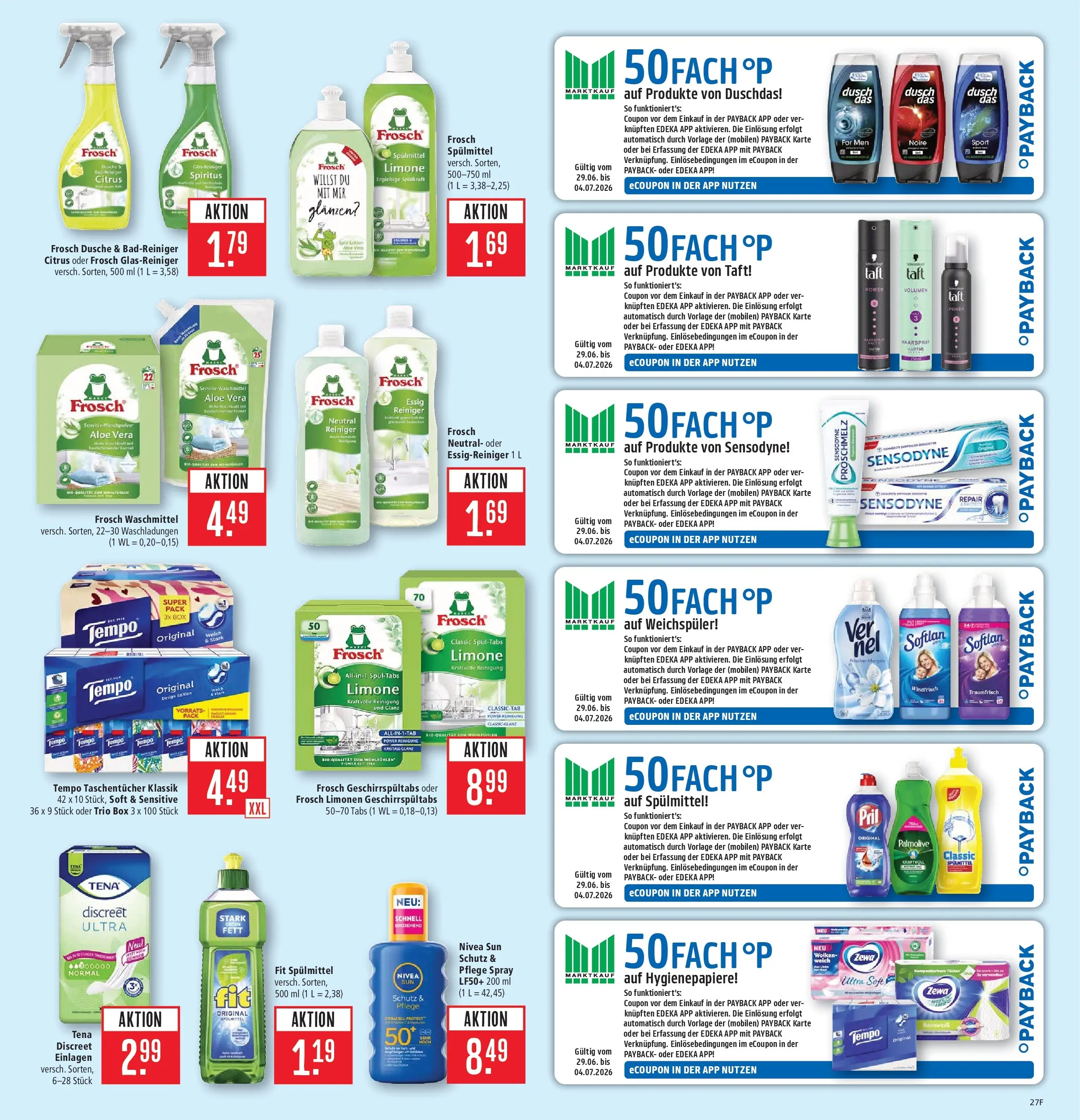 Marktkauf - Marktkauf: Wochenangebote (ab 29.06.2026) » Angebote online | Seite: 33 | Produkte: Essig, Zewa, Duschdas, Waschmittel