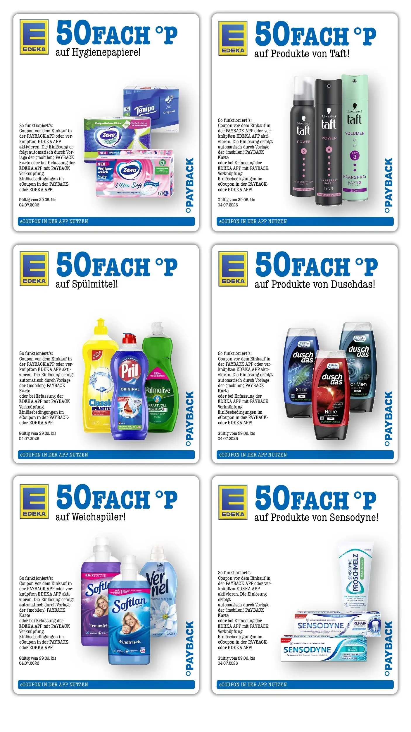 Edeka prospekt Offenbach (ab 29.06.2026) » Angebote Online | Seite: 62 | Produkte: Zewa, Weichspüler, Duschdas, Pril