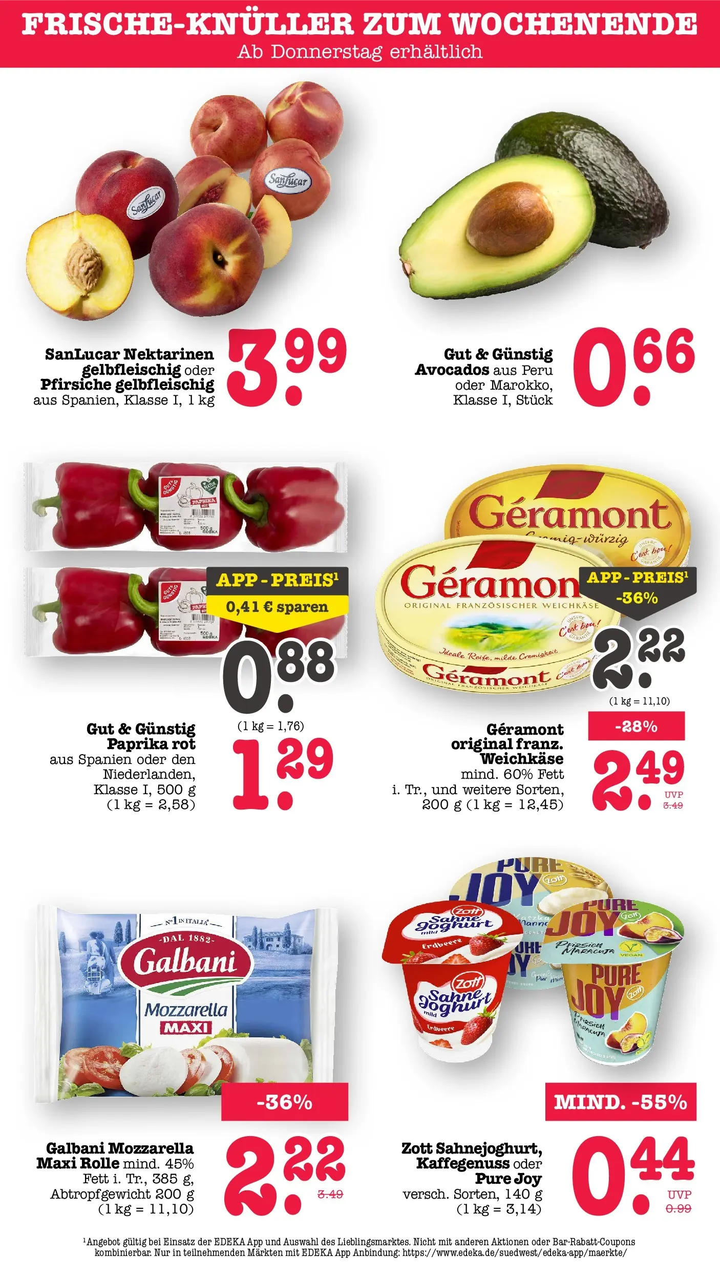 Edeka prospekt Offenbach (ab 29.06.2026) » Angebote Online | Seite: 64 | Produkte: Joghurt, Mozzarella, Paprika, Sahne
