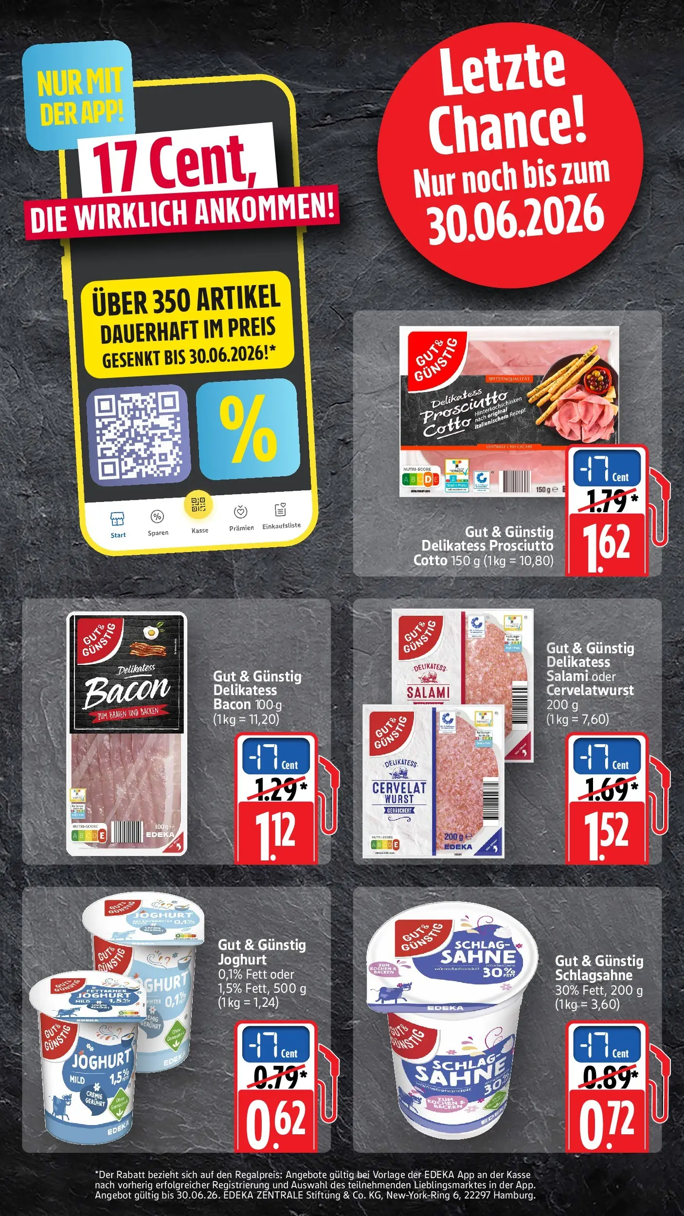 Edeka prospekt Offenbach (ab 29.06.2026) » Angebote Online | Seite: 66 | Produkte: Schlagsahne, Joghurt, Wurst, Salami