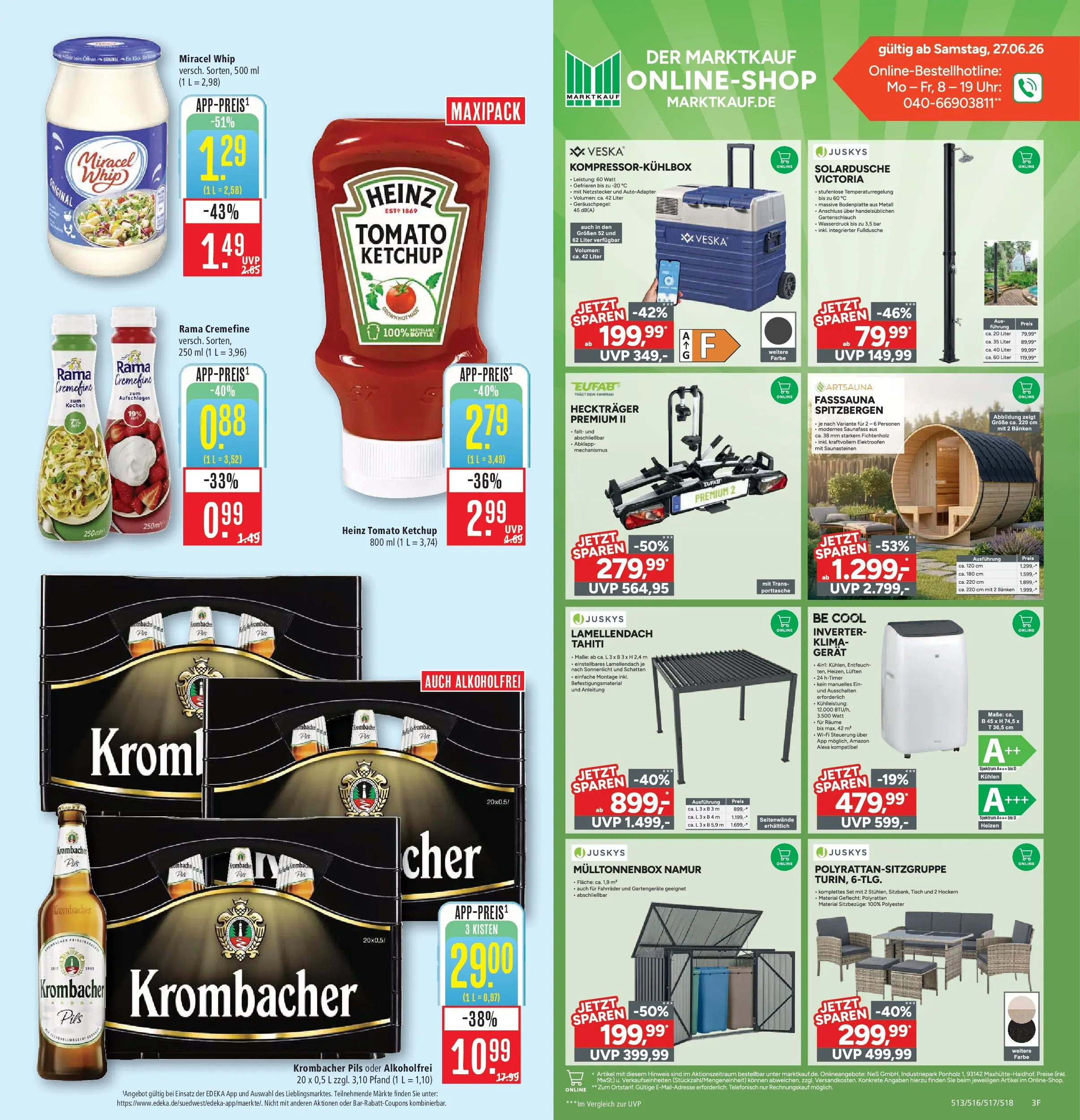 Marktkauf - Marktkauf: Wochenangebote (ab 29.06.2026) » Angebote online | Seite: 5 | Produkte: Rama, Pils, Krombacher, Uhr