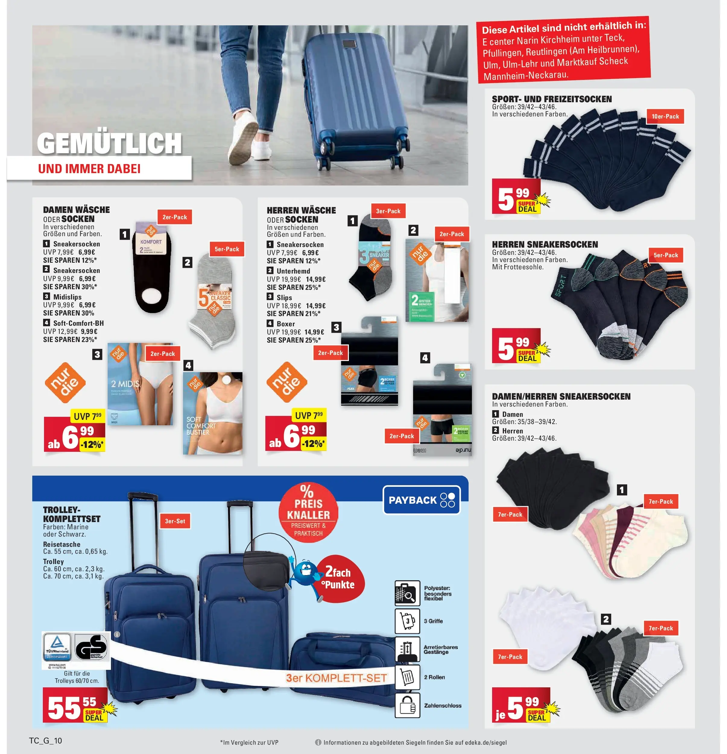 Marktkauf - Marktkauf: Wochenangebote (ab 29.06.2026) » Angebote online | Seite: 44 | Produkte: Unterhemd, Socken, Boxer, Reisetasche