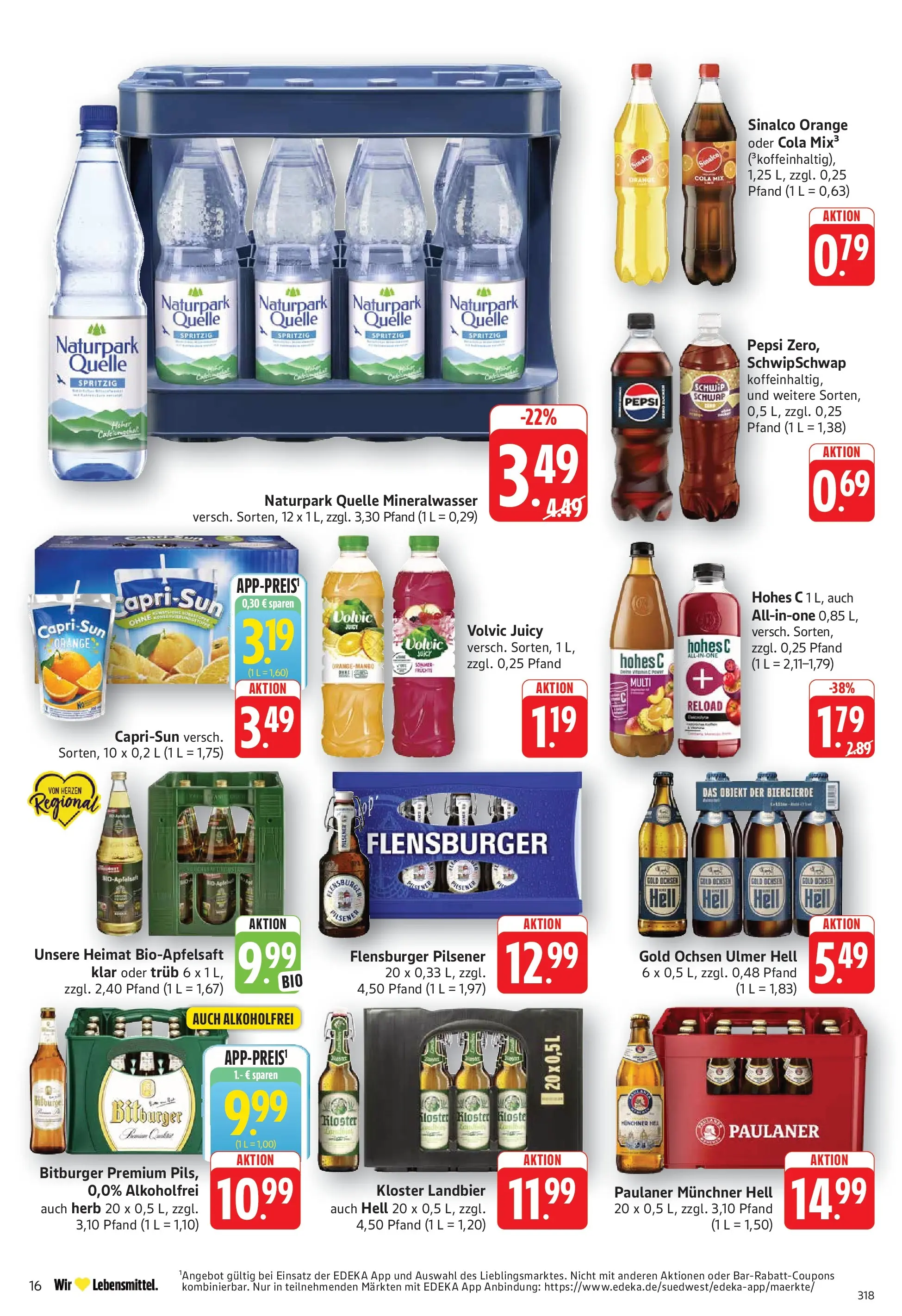 Edeka prospekt Göppingen (ab 29.06.2026) » Angebote Online | Seite: 18 | Produkte: Bitburger, Cola, Pepsi, Paulaner