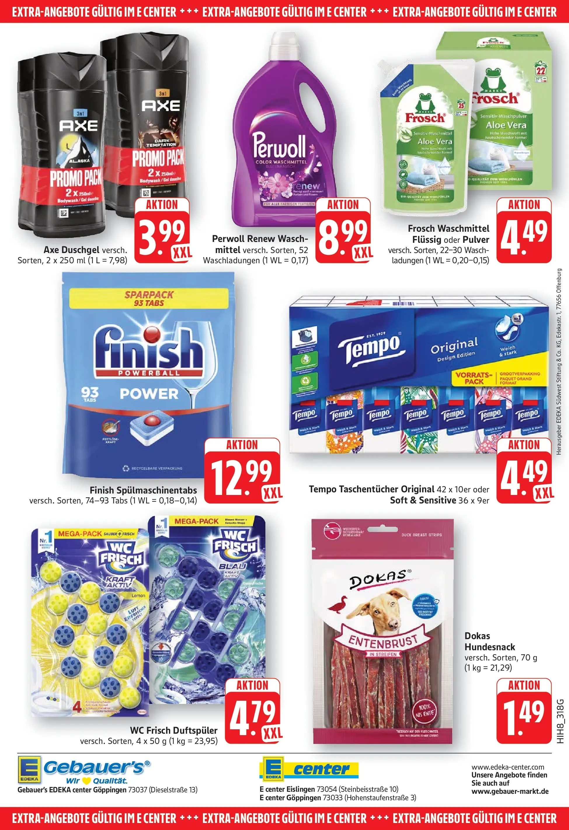 Edeka prospekt Göppingen (ab 29.06.2026) » Angebote Online | Seite: 30 | Produkte: Perwoll, Finish, Spülmaschinentabs, Wc frisch