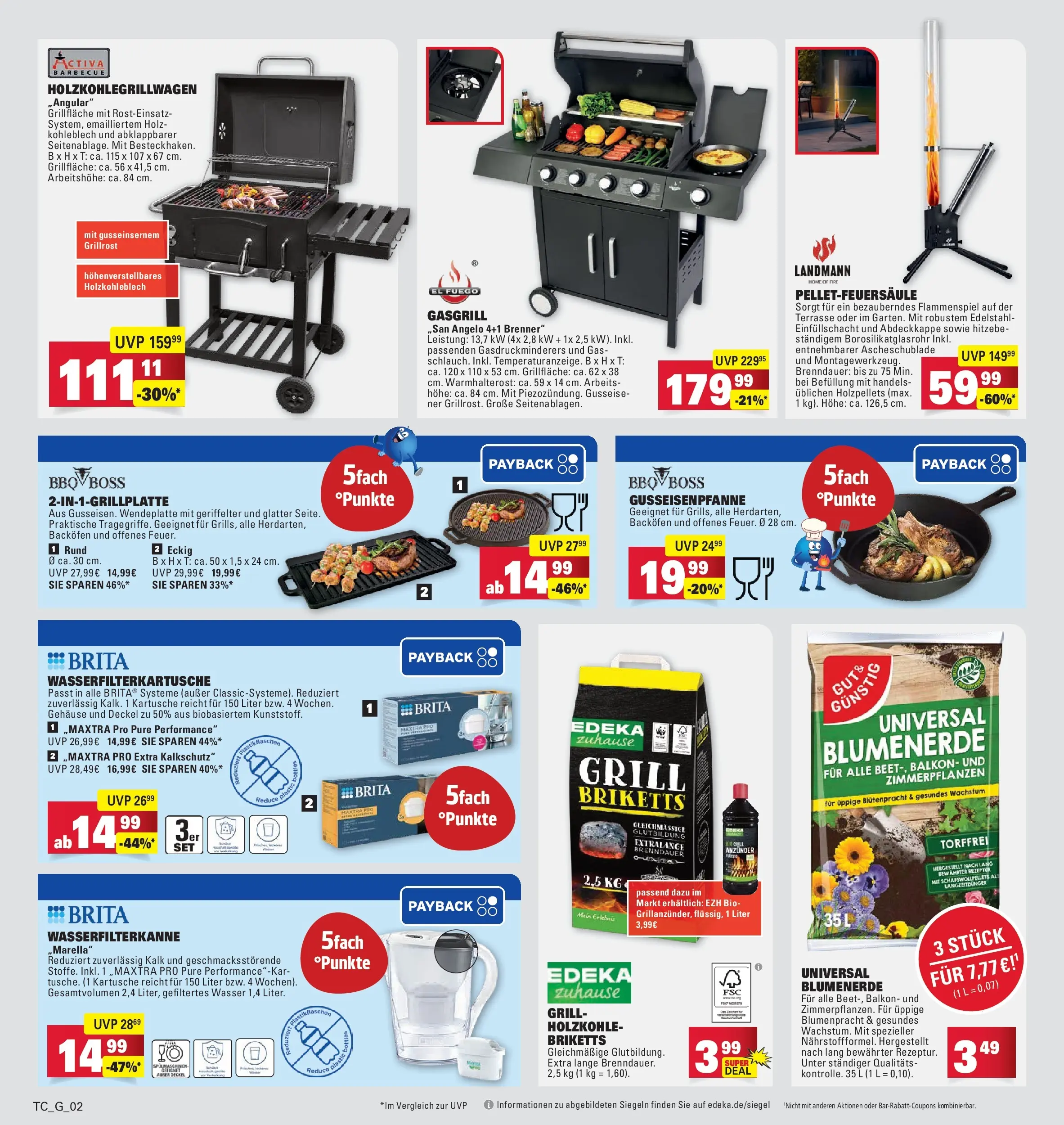 Edeka prospekt Göppingen (ab 29.06.2026) » Angebote Online | Seite: 32 | Produkte: Grill, Blumenerde, Wasser, Backofen