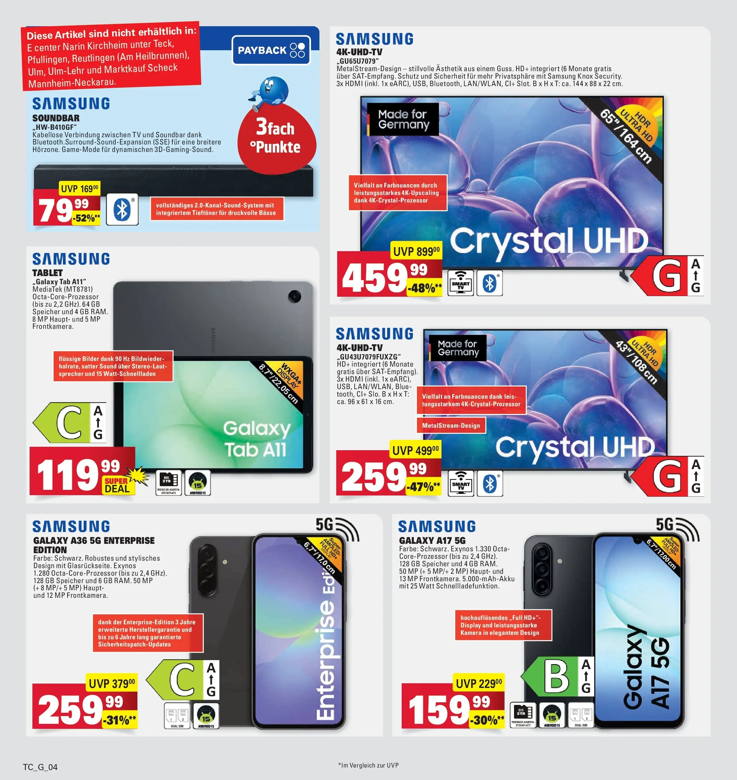 Edeka prospekt Göppingen (ab 29.06.2026) » Angebote Online | Seite: 34 | Produkte: Kamera, Samsung, Soundbar, Tablet