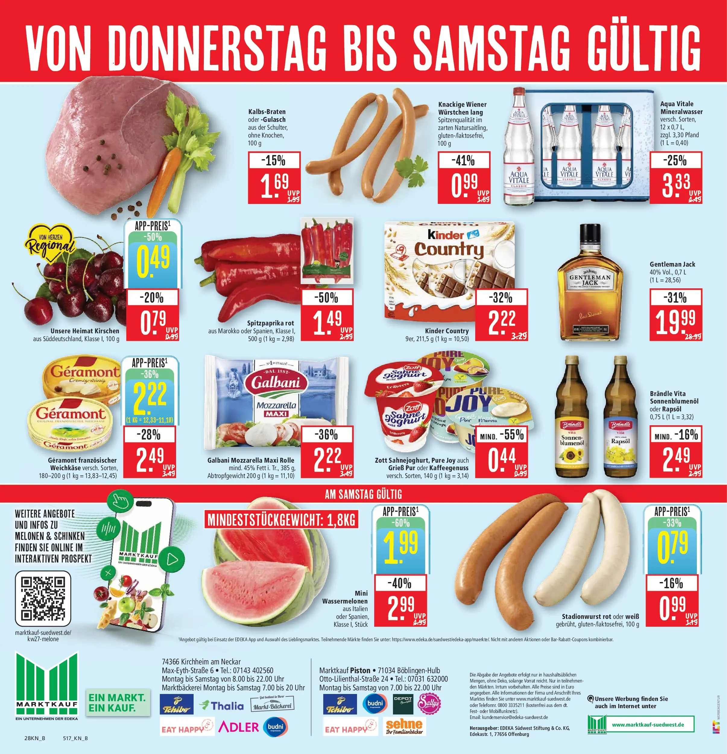 Marktkauf - Marktkauf: Wochenangebote (ab 29.06.2026) » Angebote online | Seite: 34 | Produkte: Geramont, Mozzarella, Mineralwasser, Gulasch