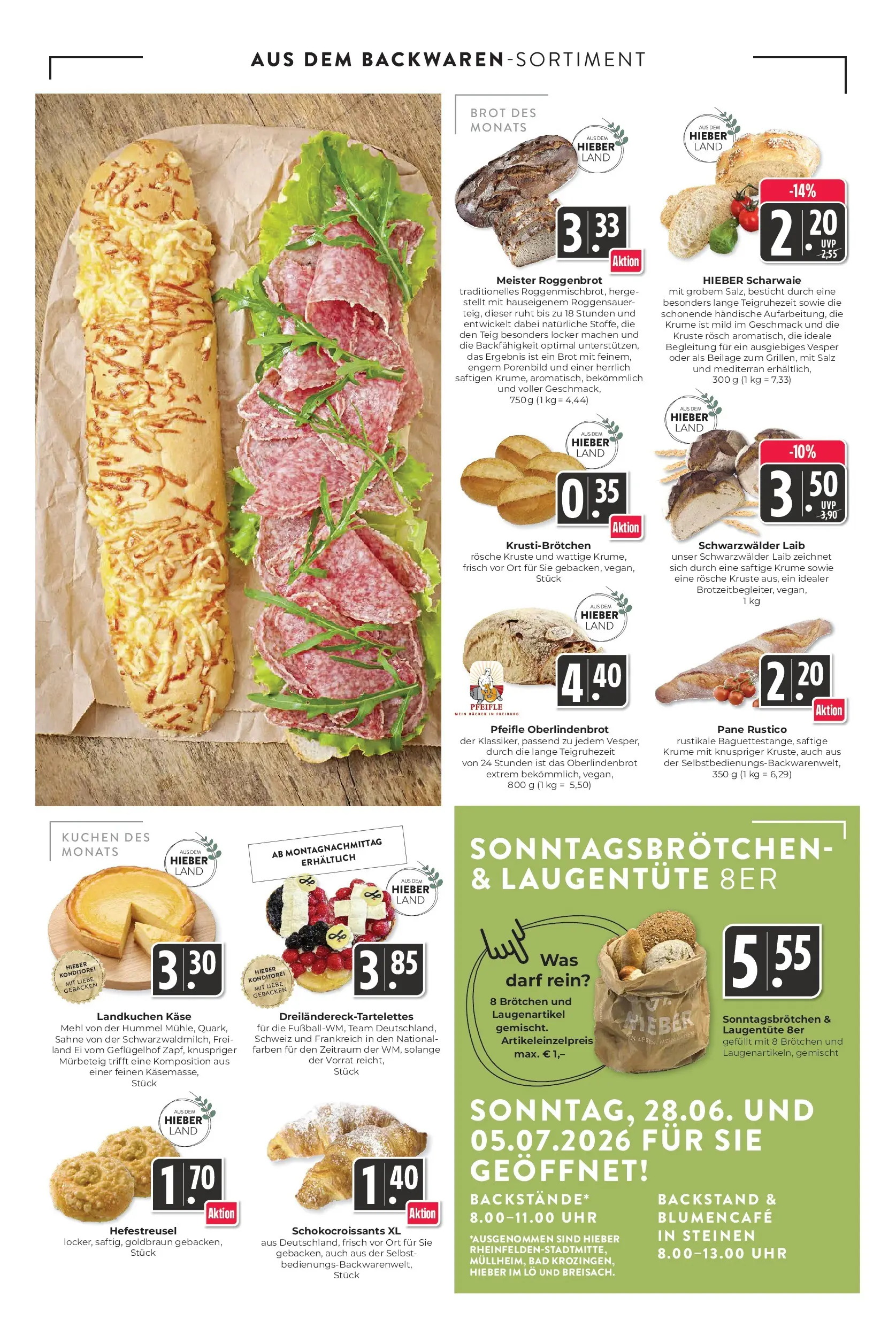 Angebote - Hieber's Frischecenter: Meine Woche (ab 28.06.2026) zum Blättern | Seite: 6