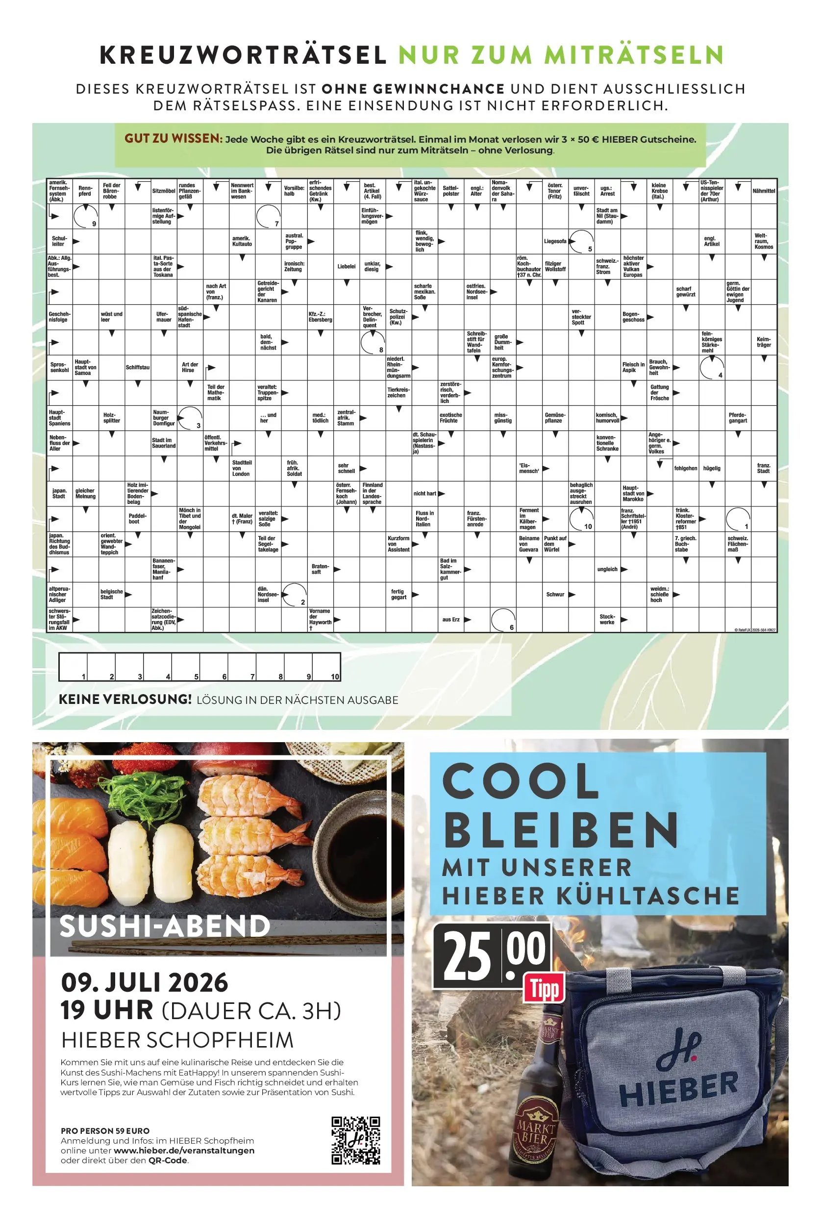Angebote - Hieber's Frischecenter: Meine Woche (ab 28.06.2026) zum Blättern | Seite: 15