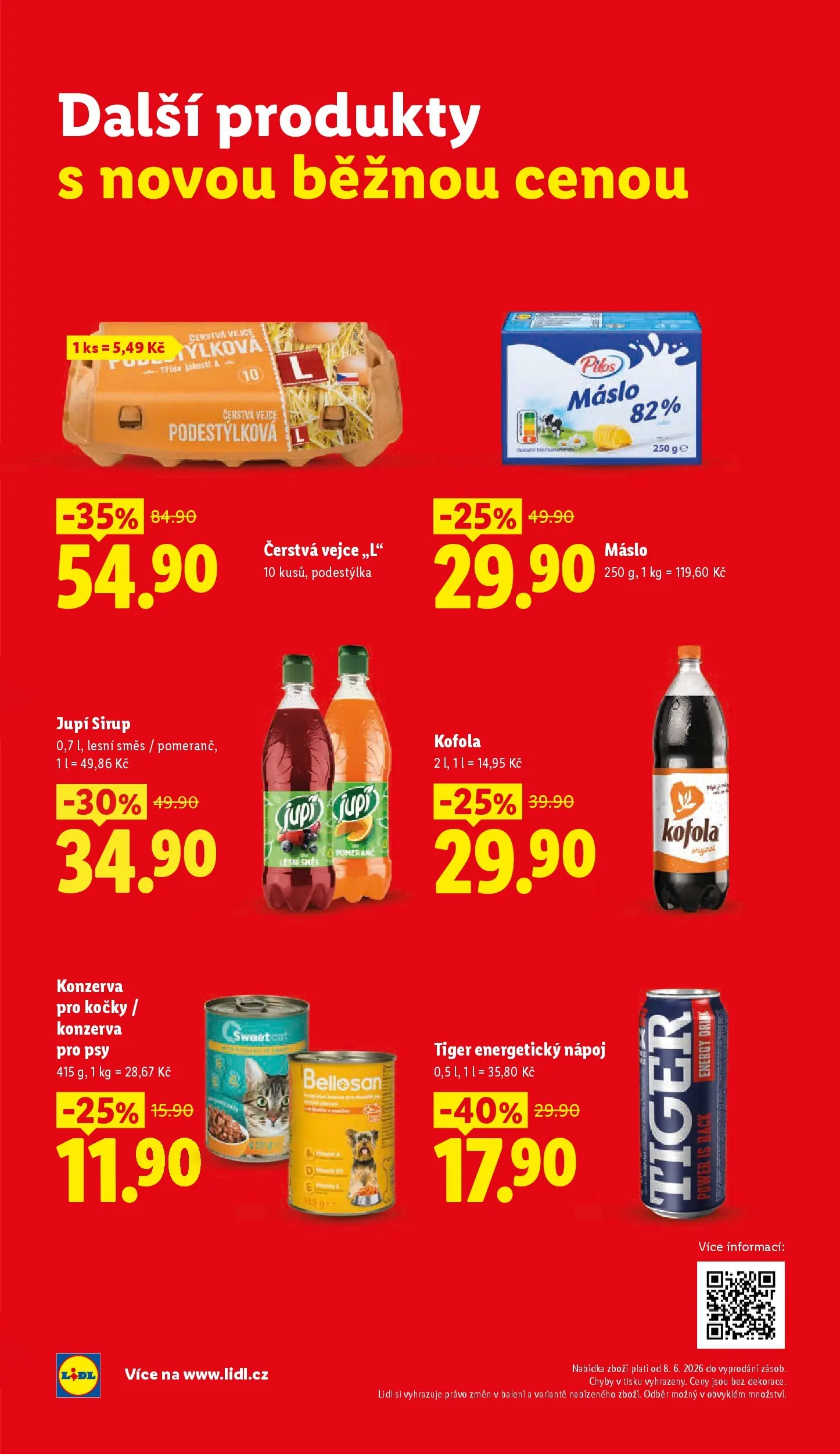 Lidl leták od 01.07.2026 - Nový akční leták | Strana: 3 | Produkty: Vejce, Sirup, Konzerva pro psy, Cola