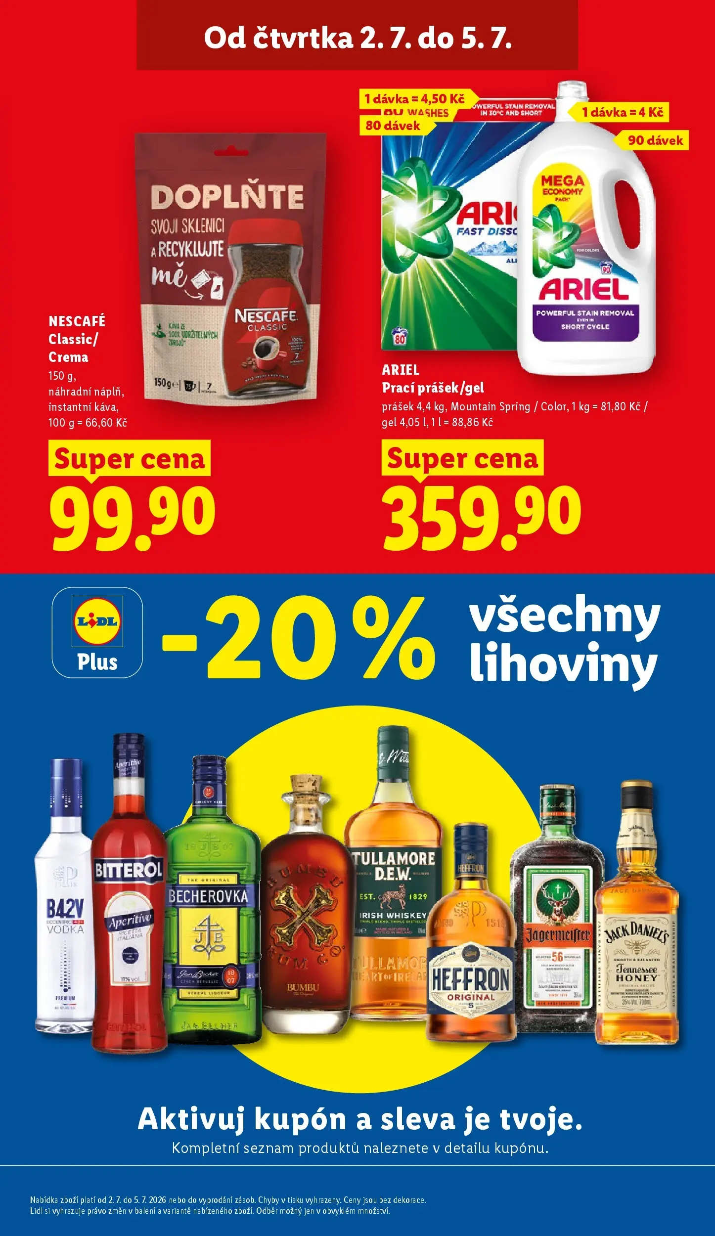 Lidl leták od 01.07.2026 - Nový akční leták | Strana: 5 | Produkty: Heffron, Lihoviny, Crema, Jack Daniel’s